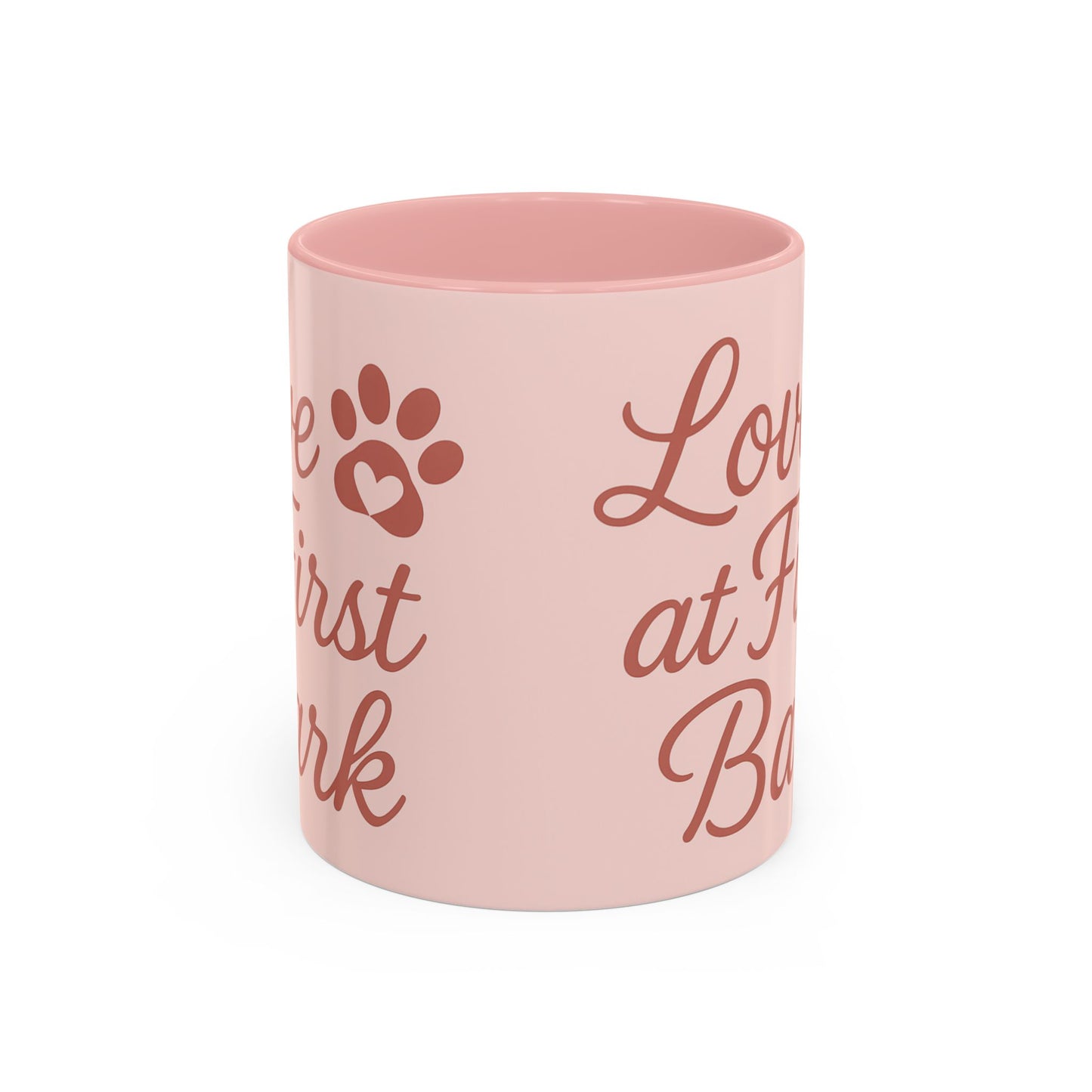Love at First Bark Coffee Mug, Pet Lover Gift, Dog Mom Mug, Cute Dog Accessories, Animal Lover Coffee Cup