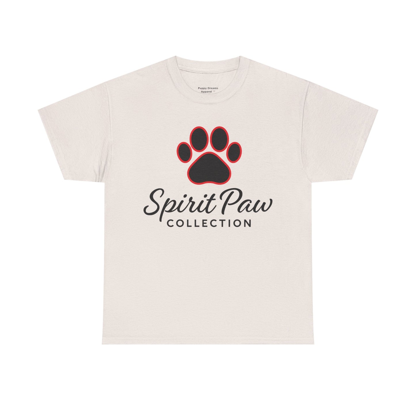 Unisex Heavy Cotton Tee with Spirit Paw Design | Pet Lover Gift, Animal Rescue Shirt, Casual Wear, Paw Print Tee, Dog Mom Apparel