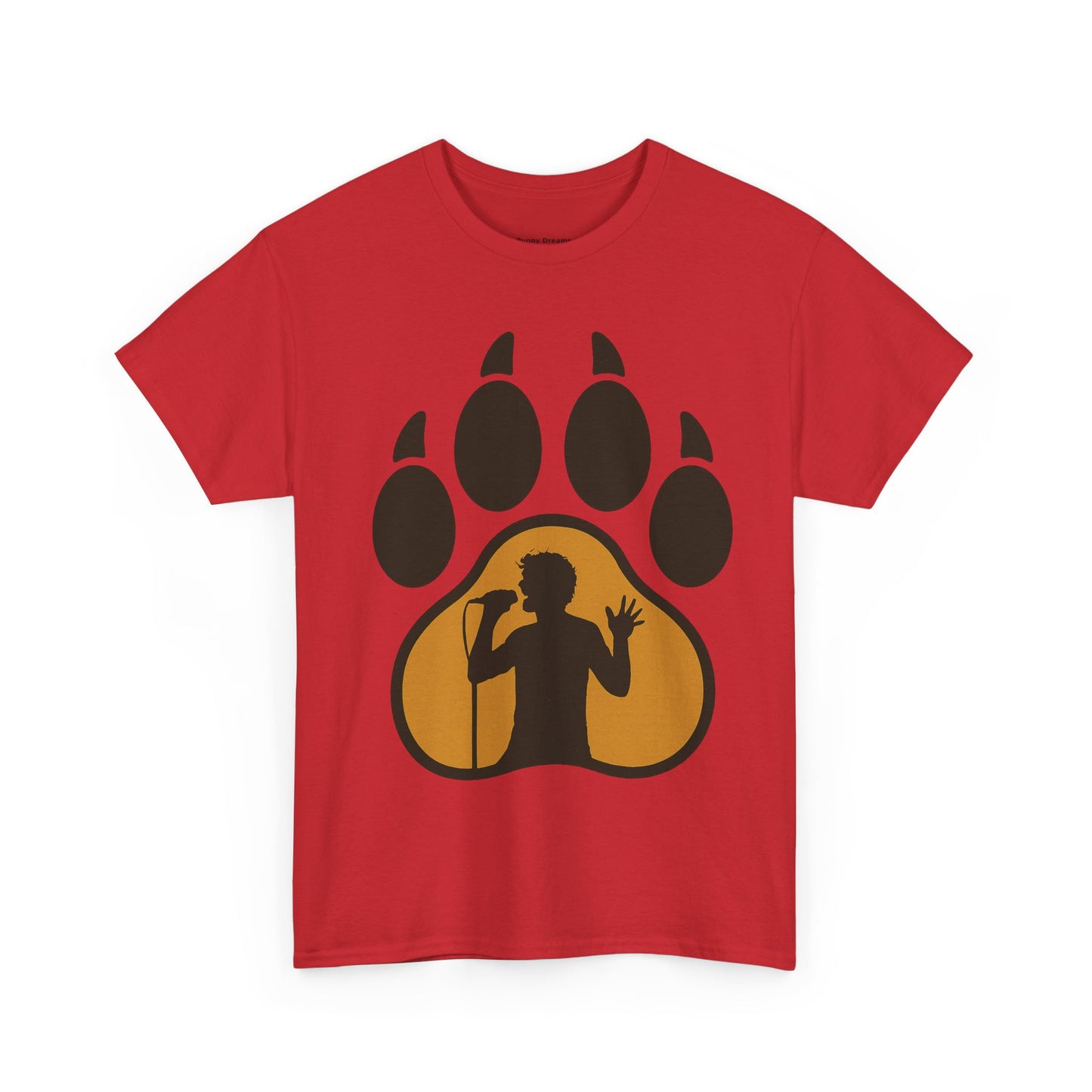 Rockin' Paw Print Tee - Unisex Cotton Shirt for Animal Lovers, Music Fans, Gifts, Concerts, Hipster Style