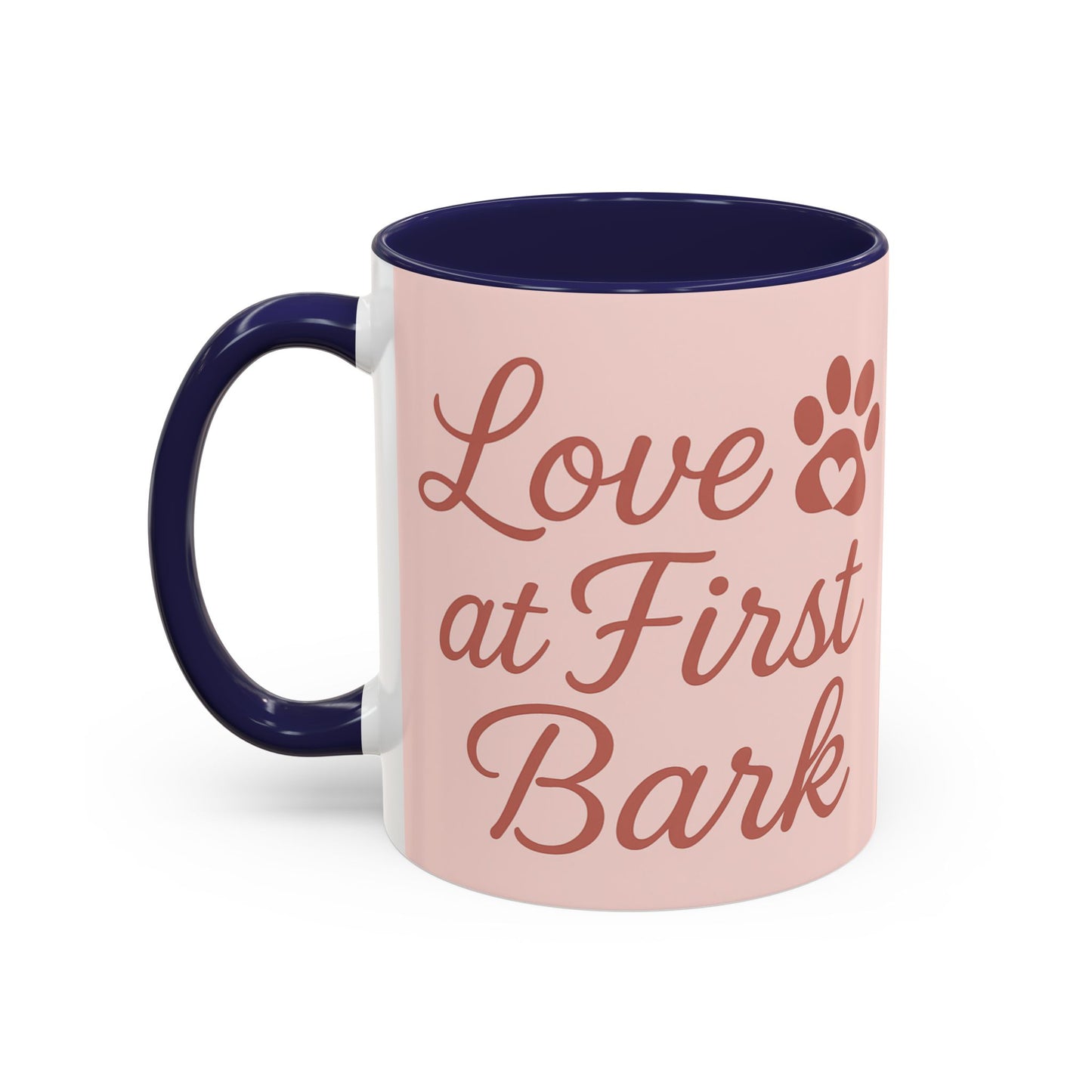 Love at First Bark Coffee Mug, Pet Lover Gift, Dog Mom Mug, Cute Dog Accessories, Animal Lover Coffee Cup