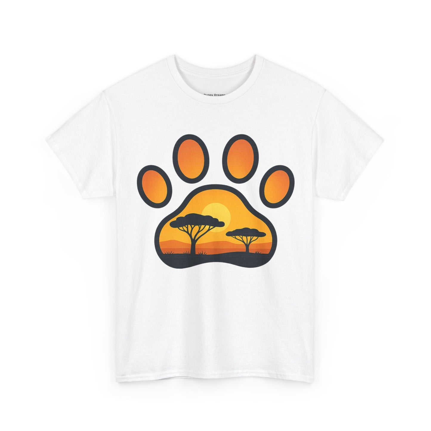 Sunset Paw Print Unisex Tee, Animal Lover Shirt, Nature Graphic T-Shirt, Gift for Pet Owners, Outdoor Adventure Apparel