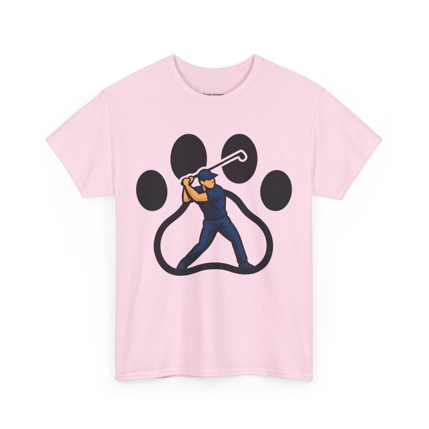 Paw Print Baseball Tee, Unisex Heavy Cotton Tee, Animal Lover Gift, Dog Dad Shirt, Casual Wear, Perfect for Birthdays, Sports Events