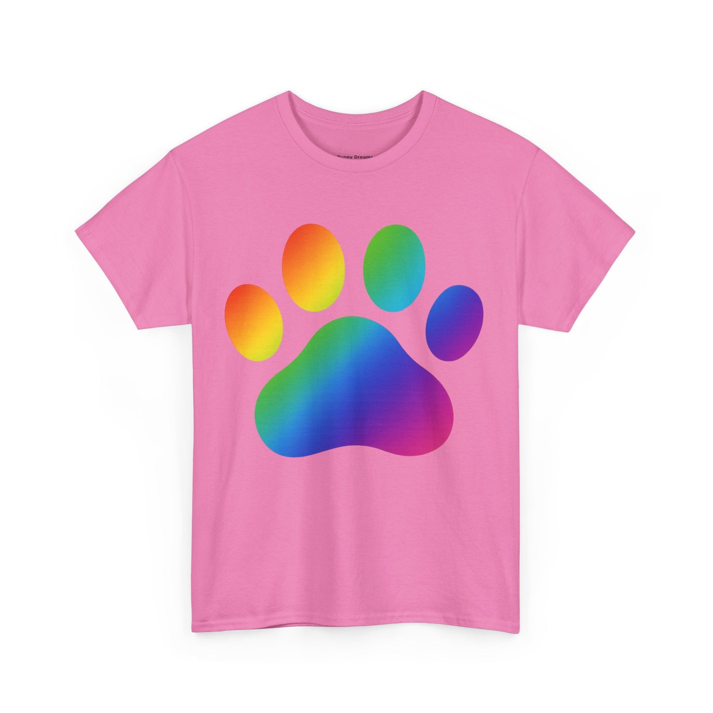 Pride Paw Print Unisex Heavy Cotton Tee | Perfect for Animal Lovers, LGBTQ+ Events, Dog Lovers, Casual Wear, Gift