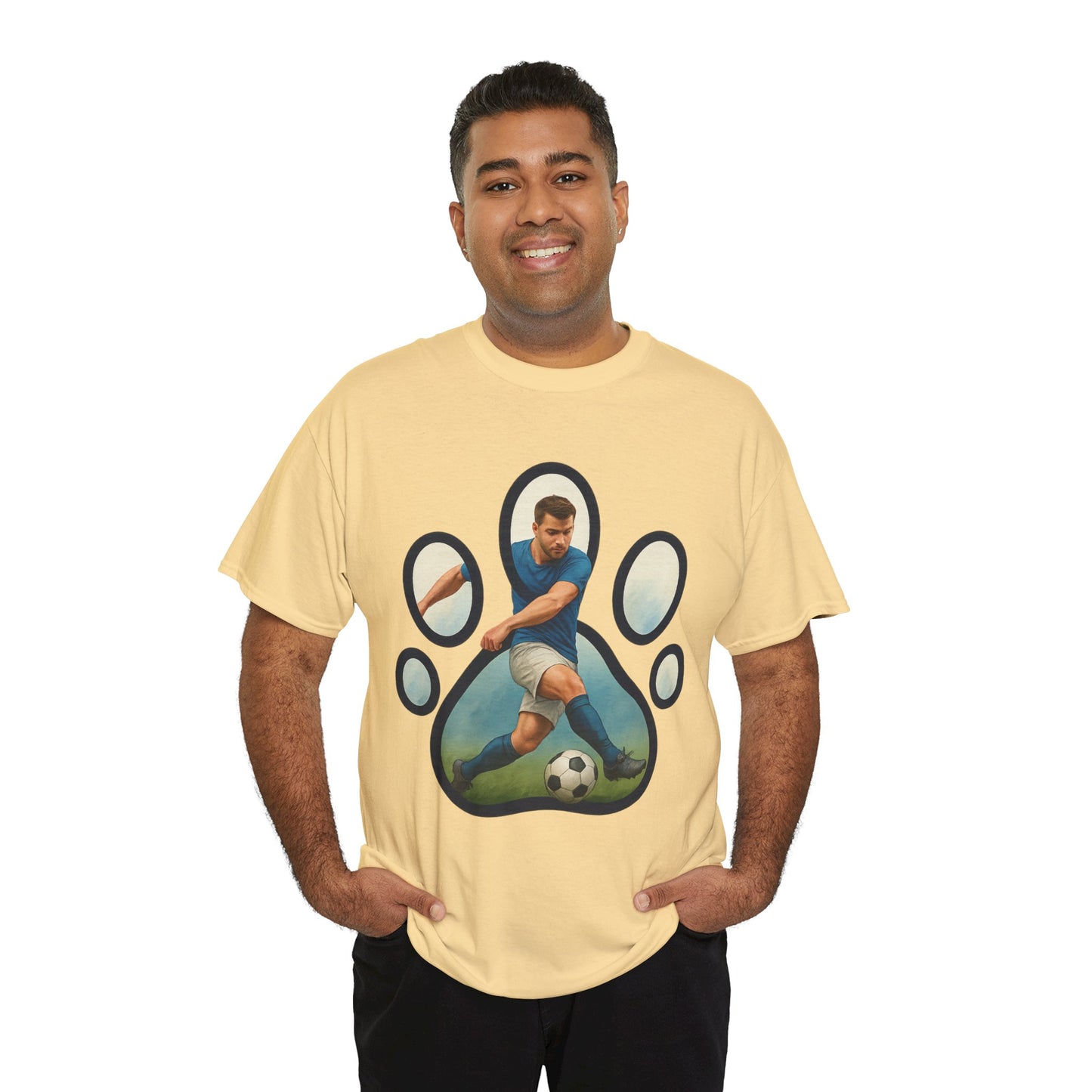 Soccer Paw Print Tee | Pet Lover Shirt, Animal Paw T-Shirt, Sports Gift, Unisex Apparel, Dog Lover Clothing