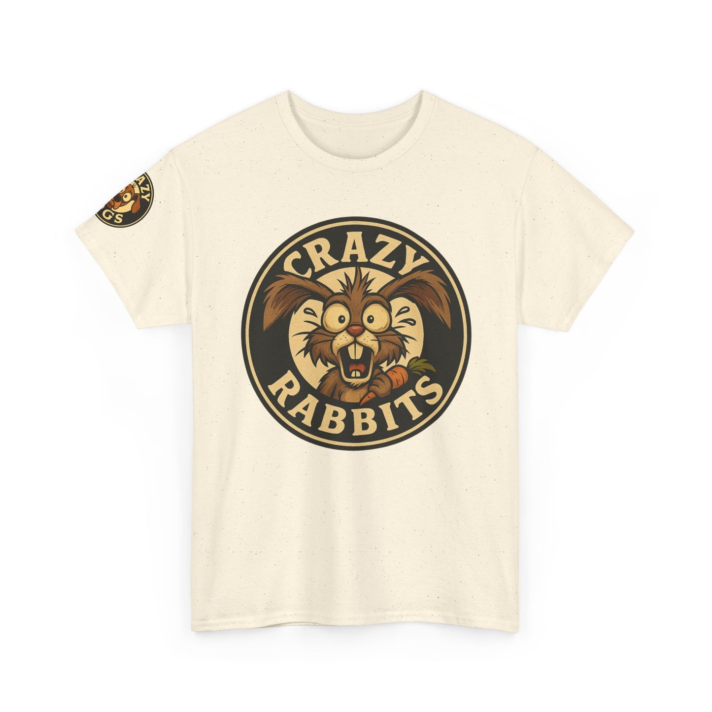 Crazy Rabbits Graphic Tee — Retro Mascot Rabbit Shirt