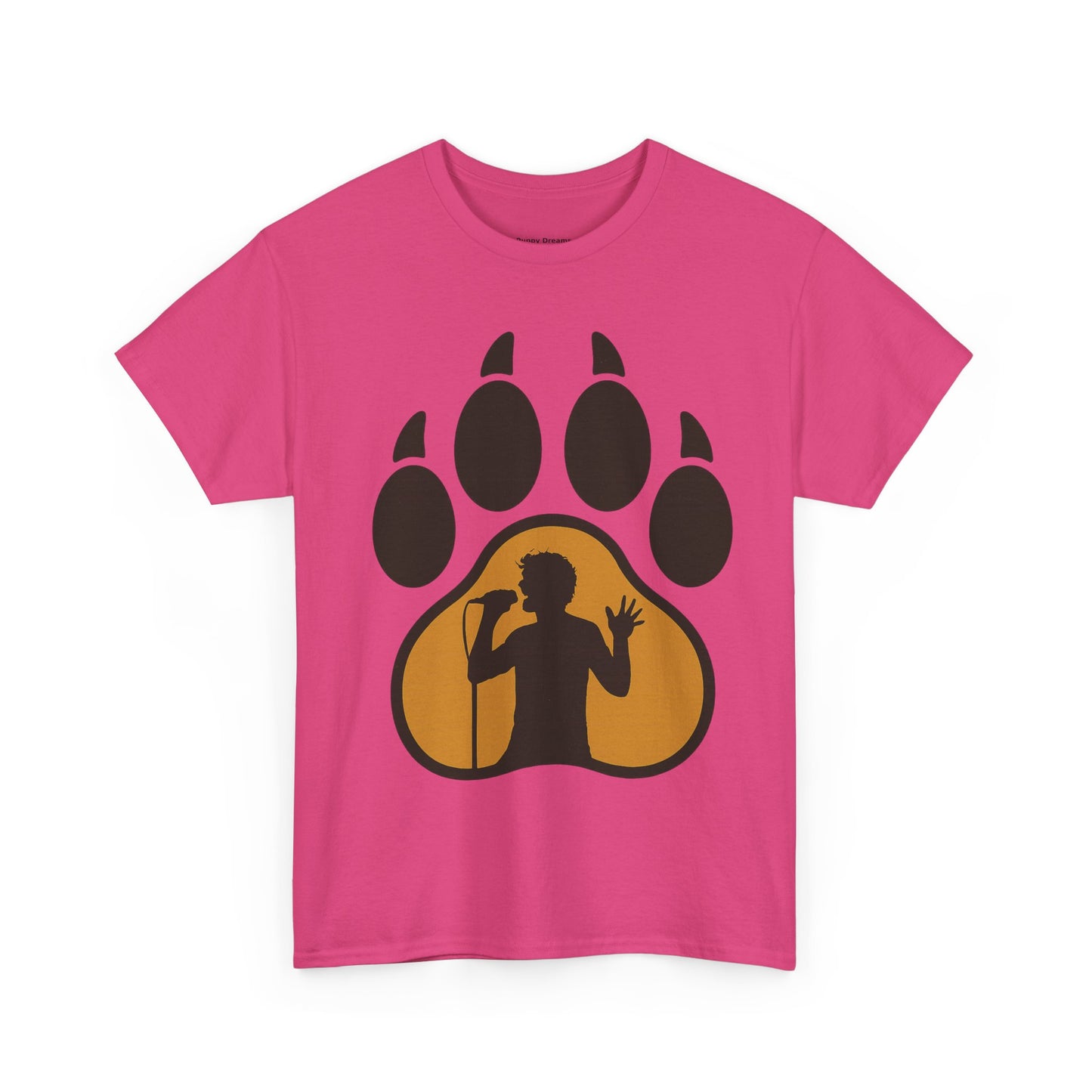 Rockin' Paw Print Tee - Unisex Cotton Shirt for Animal Lovers, Music Fans, Gifts, Concerts, Hipster Style