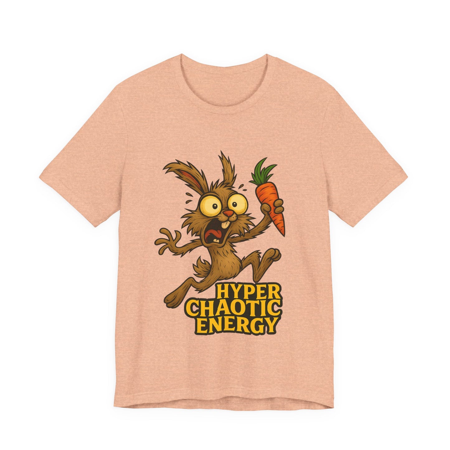 Rabbit Cartoon Tee - "Hyper Chaotic Energy" / "Rabbits Let Me Overthink About It" Graphic T-Shirt