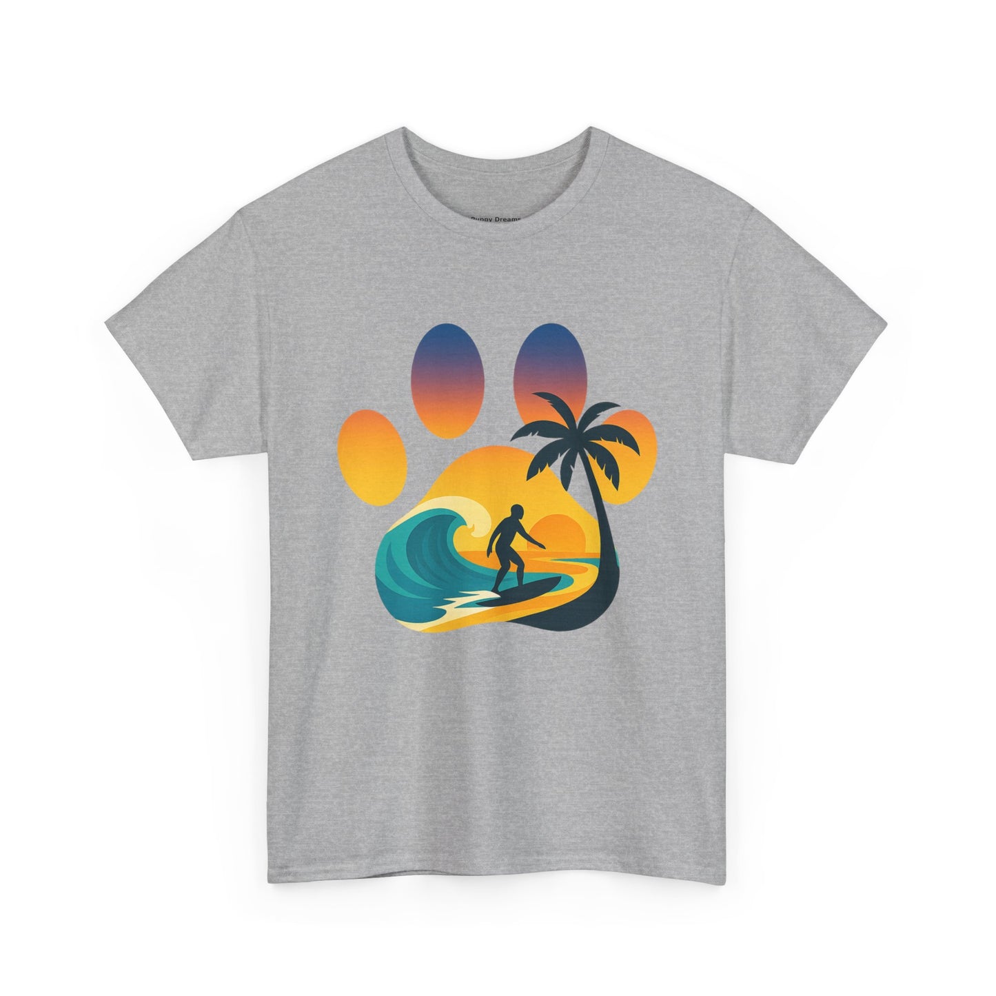 Surf Sunset Paw Print Tee