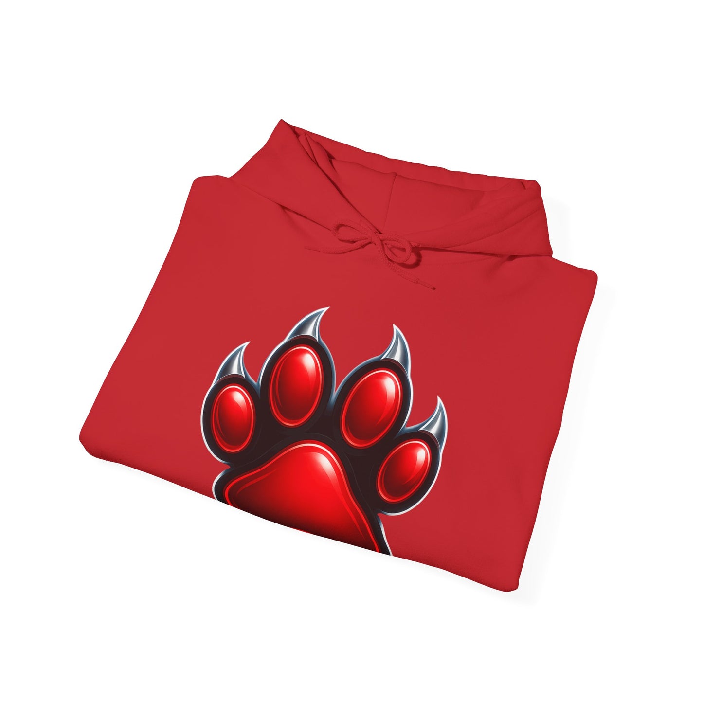 Red Paw Print Unisex Hoodie | Cozy Animal Lover Hoodie | Cute Gift for Pet Owners, Casual Wear, Animal Rescue Fundraiser, Everyday Comfort