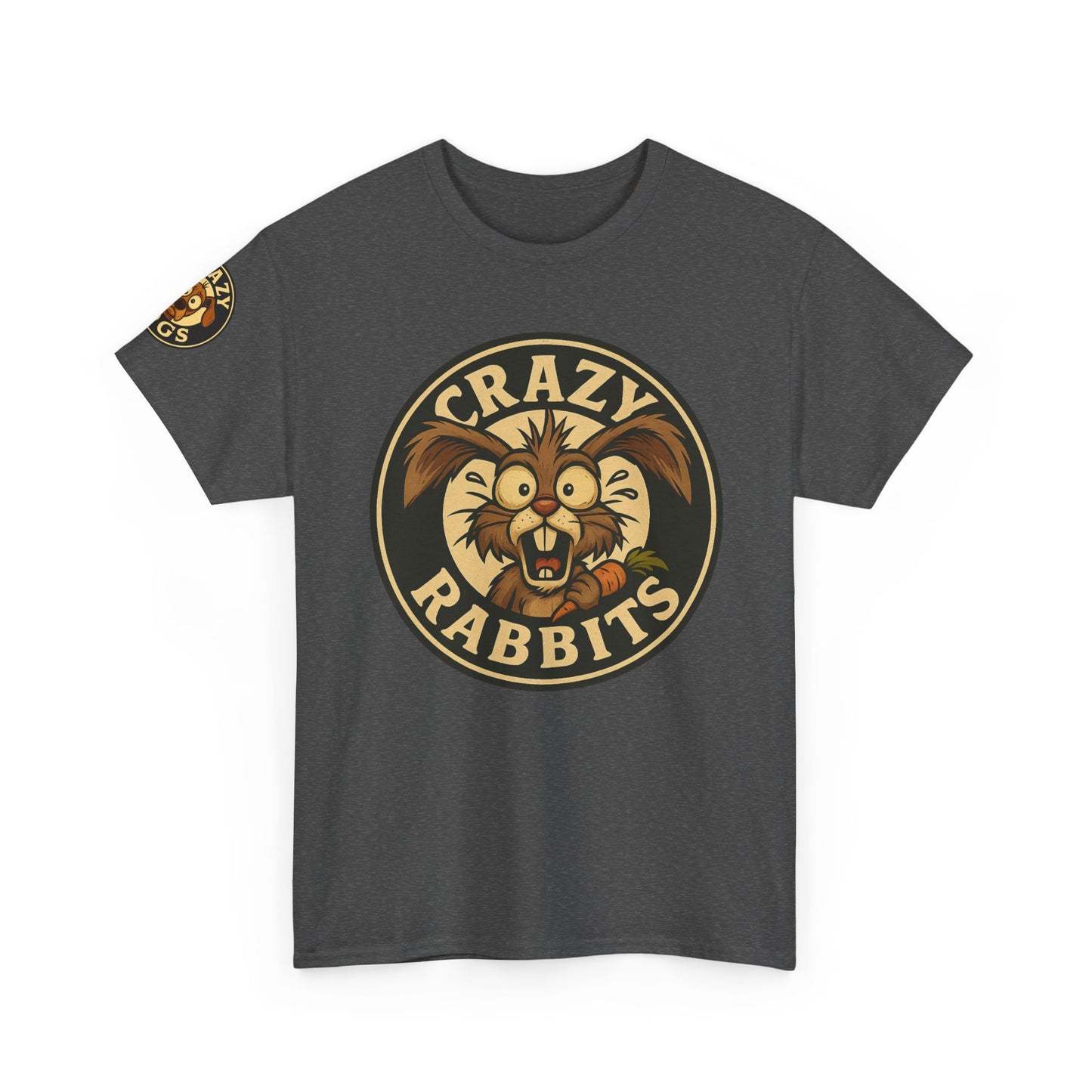 Crazy Rabbits Graphic Tee — Retro Mascot Rabbit Shirt