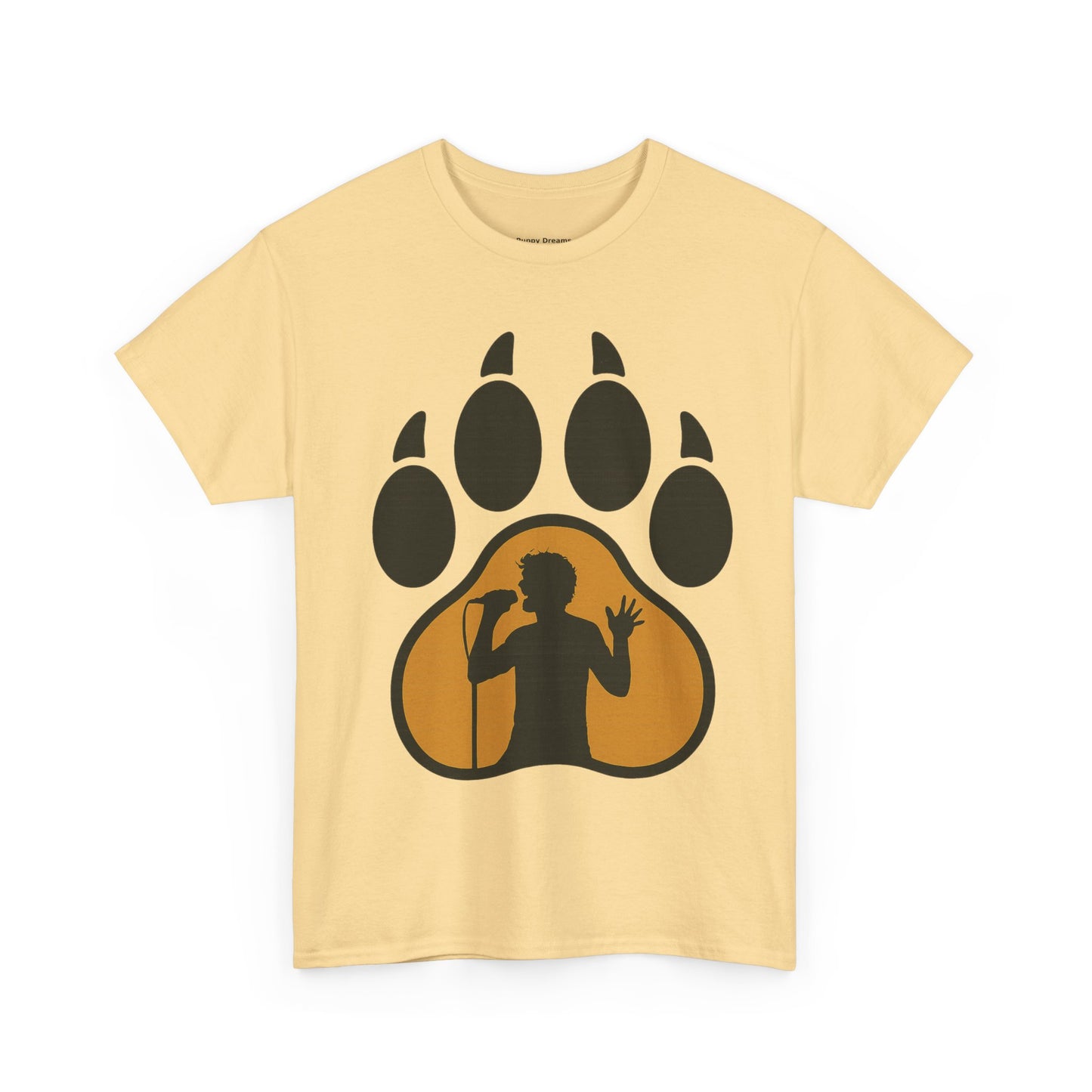 Rockin' Paw Print Tee - Unisex Cotton Shirt for Animal Lovers, Music Fans, Gifts, Concerts, Hipster Style