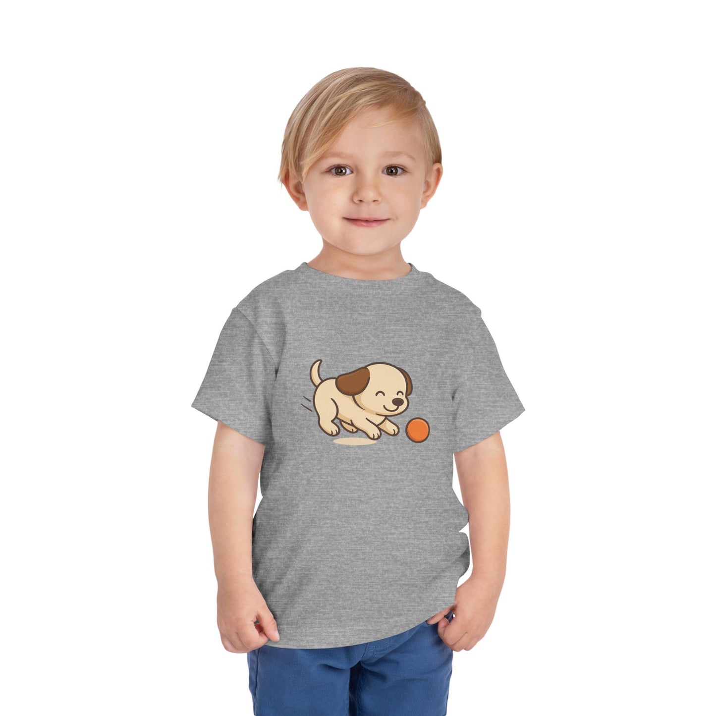 Cute Puppy Toddler Tee, Kids T-Shirt, Summer Play Shirt, Dog Lover Gift, Birthday Outfit