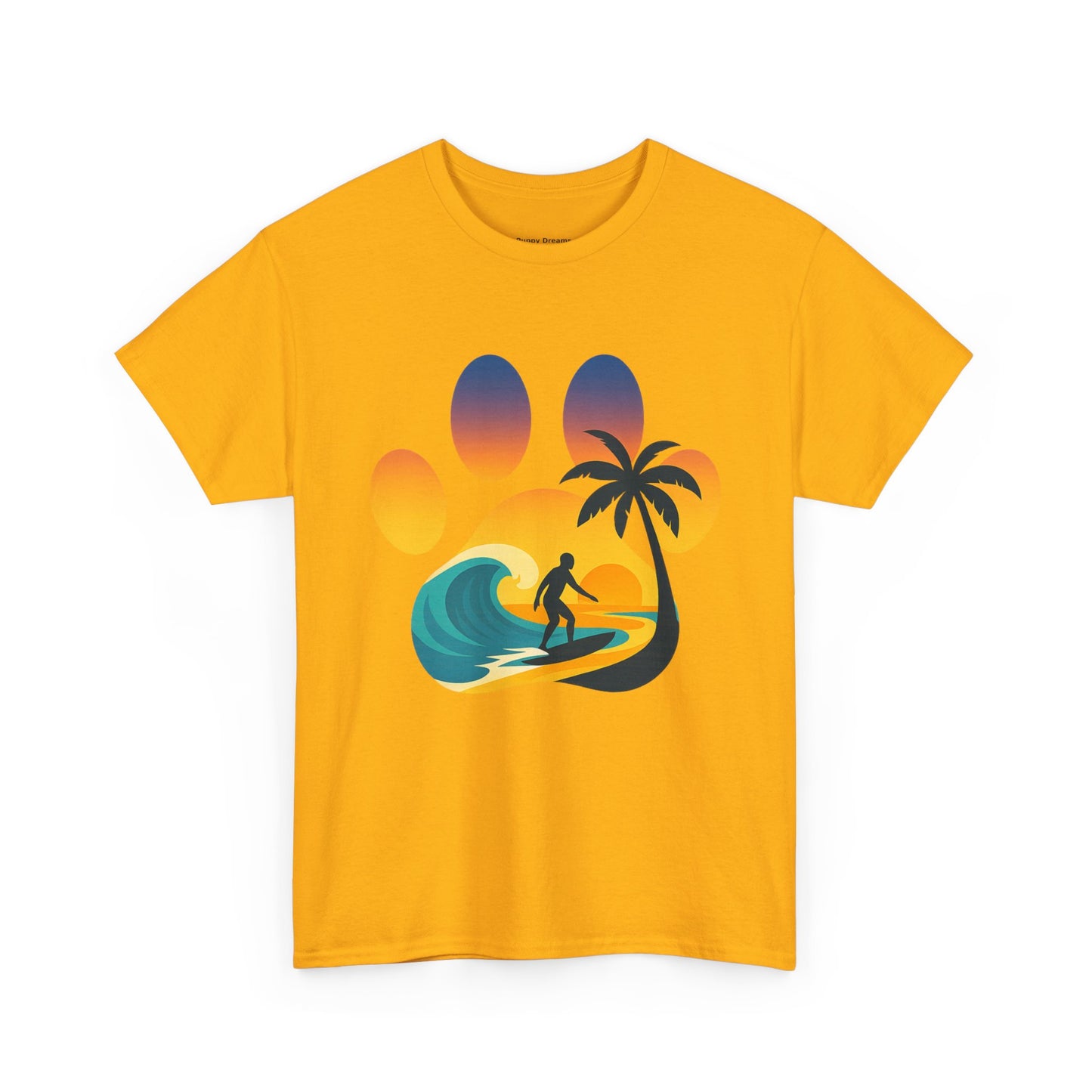 Surf Sunset Paw Print Tee