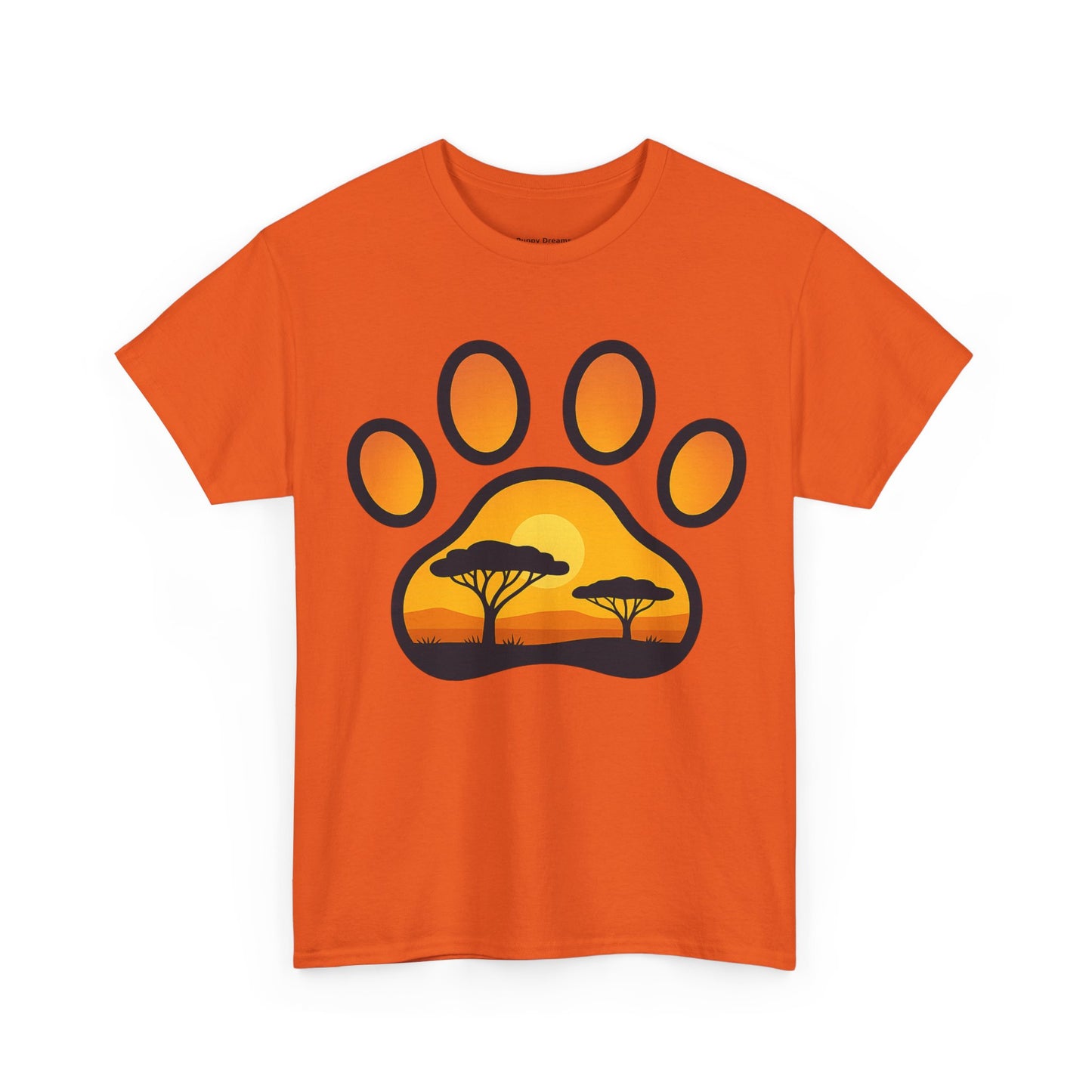 Sunset Paw Print Unisex Tee, Animal Lover Shirt, Nature Graphic T-Shirt, Gift for Pet Owners, Outdoor Adventure Apparel