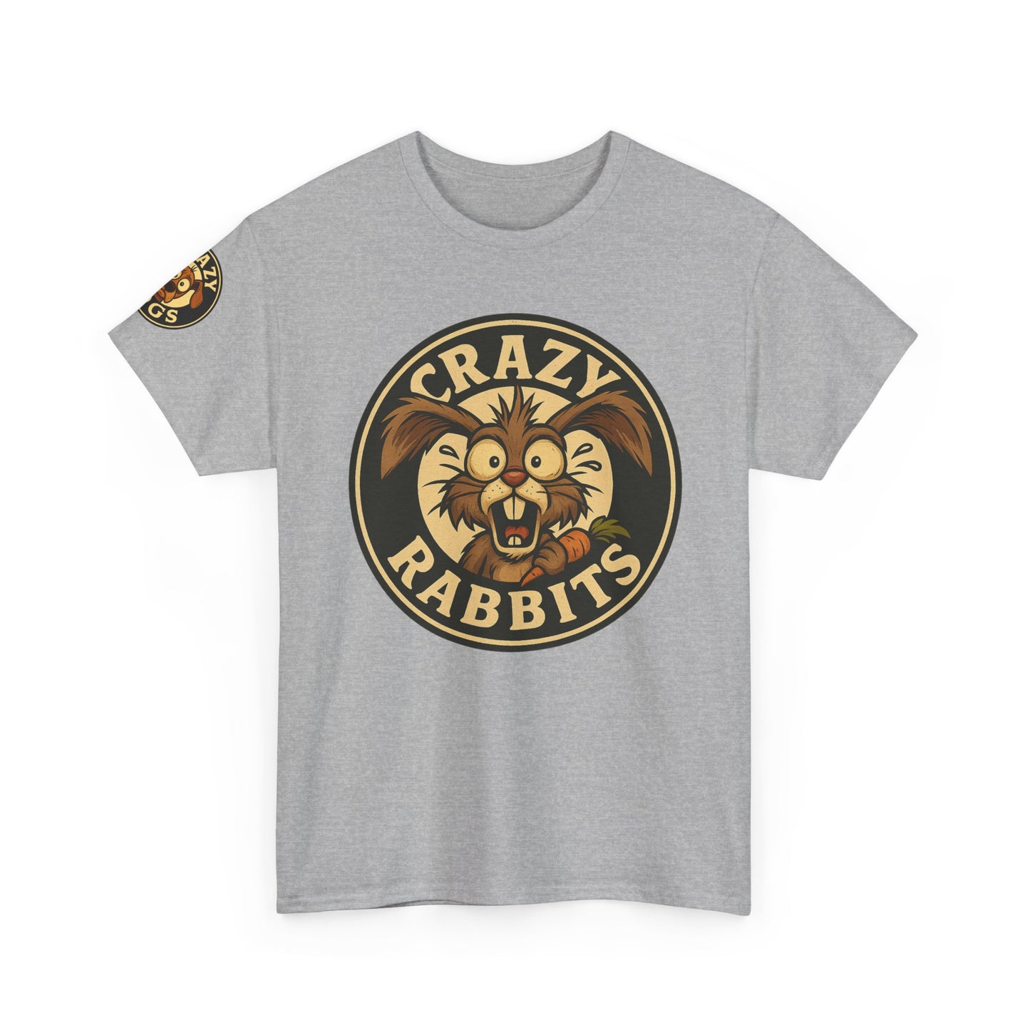 Crazy Rabbits Graphic Tee — Retro Mascot Rabbit Shirt