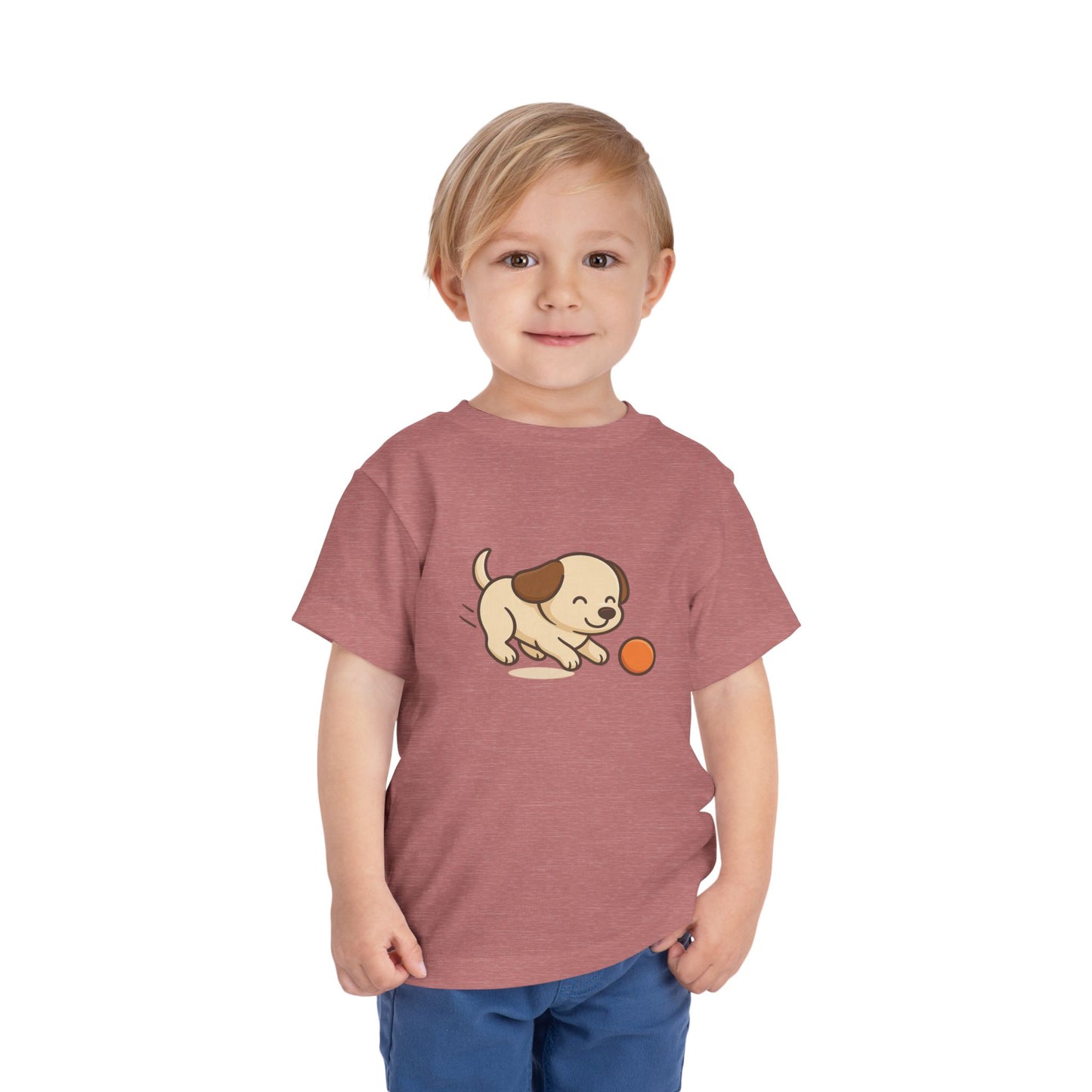 Cute Puppy Toddler Tee, Kids T-Shirt, Summer Play Shirt, Dog Lover Gift, Birthday Outfit