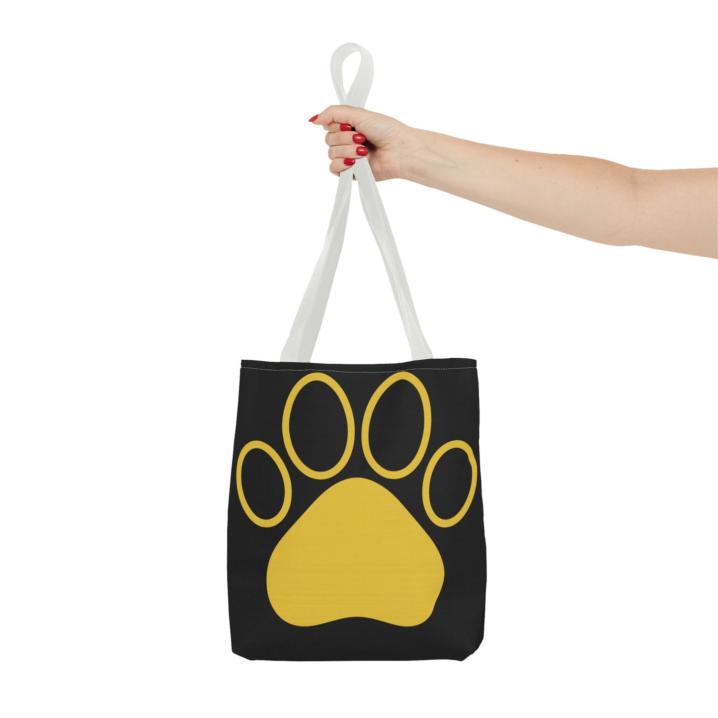Custom Pet Lover Tote Bag, Yellow Paw Print, Eco-Friendly Bag, Gift for Pet Parents, Dog Mom Bag, Animal Lover Bag