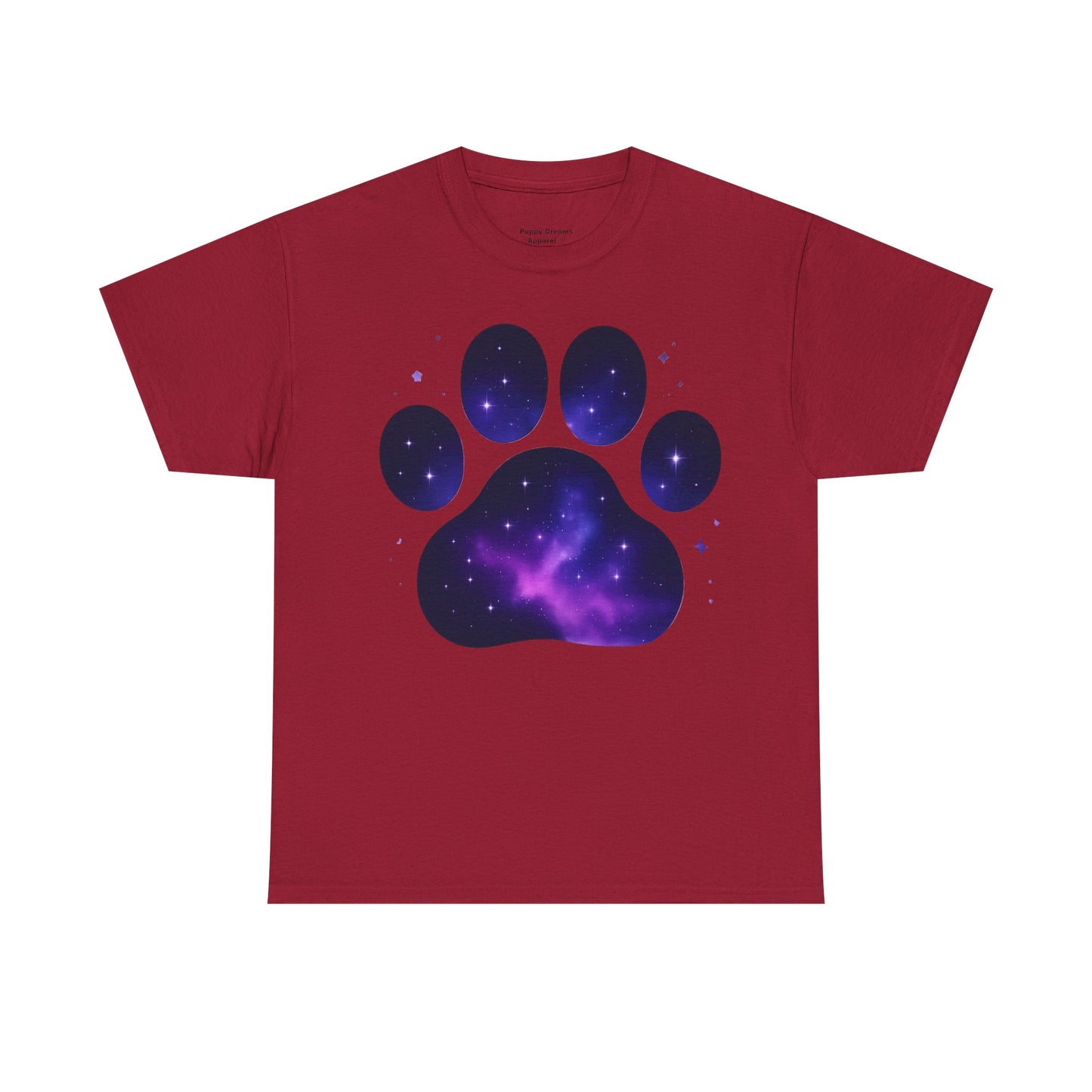 Cosmic Pet Paw Print Tee | Unisex T-Shirt for Animal Lovers, Galaxy Print, Dog & Cat Tees, Gift for Pet Owners, Space Theme Shirt