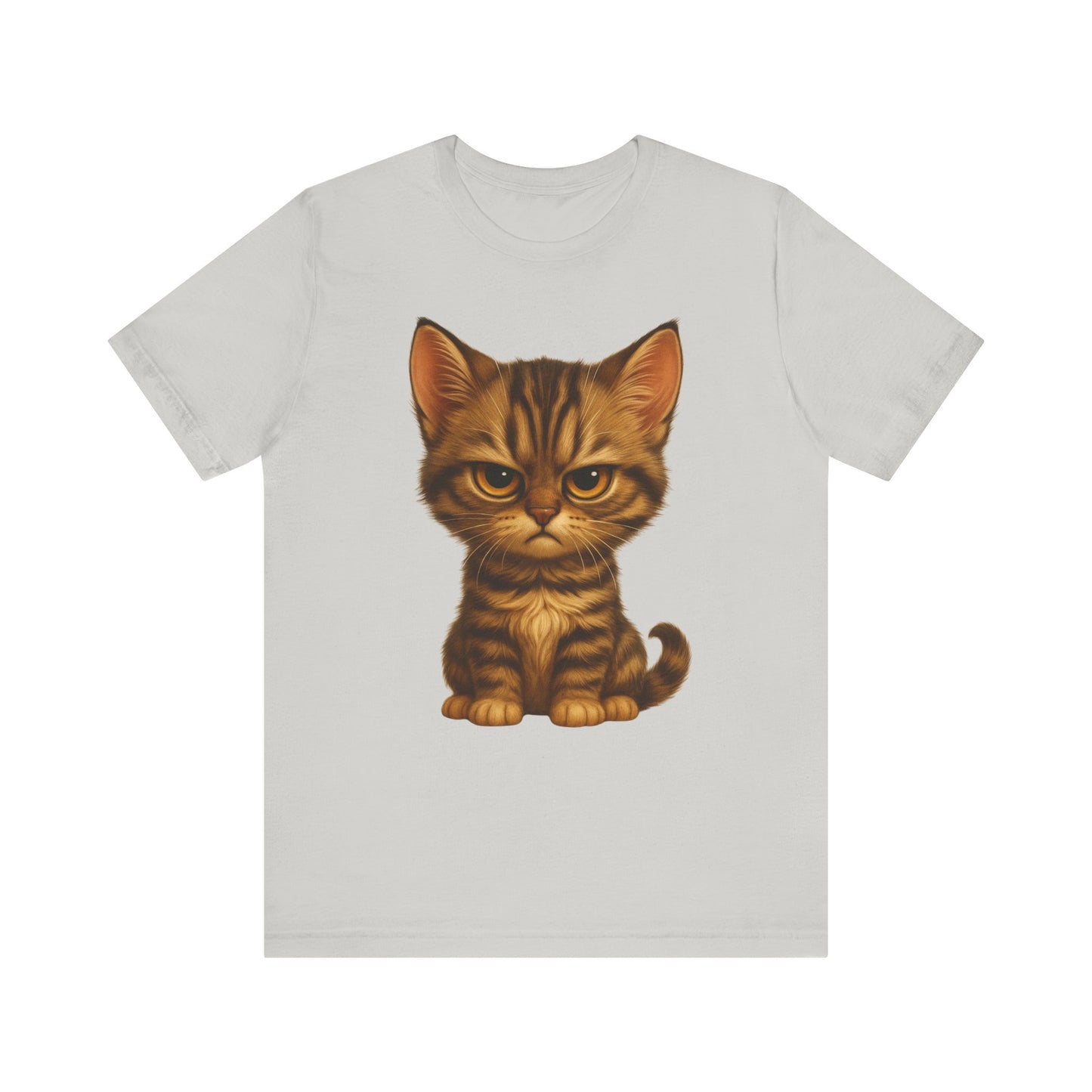 Cute Grumpy Tabby Kitten T-Shirt — Adorable Cat Graphic Tee