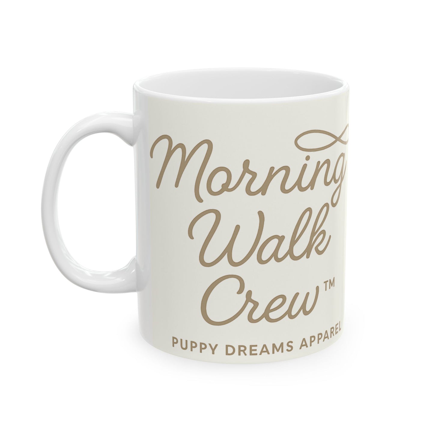 Cozy Coffee Ceramic Mug for Dog Lovers, Morning Walk Crew Mug, Gift for Pet Owners, Puppy Lover's Drinkware, Cute Animal Mug, Dog [...]
