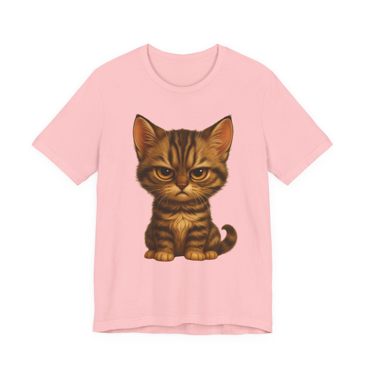 Cute Grumpy Tabby Kitten T-Shirt — Adorable Cat Graphic Tee