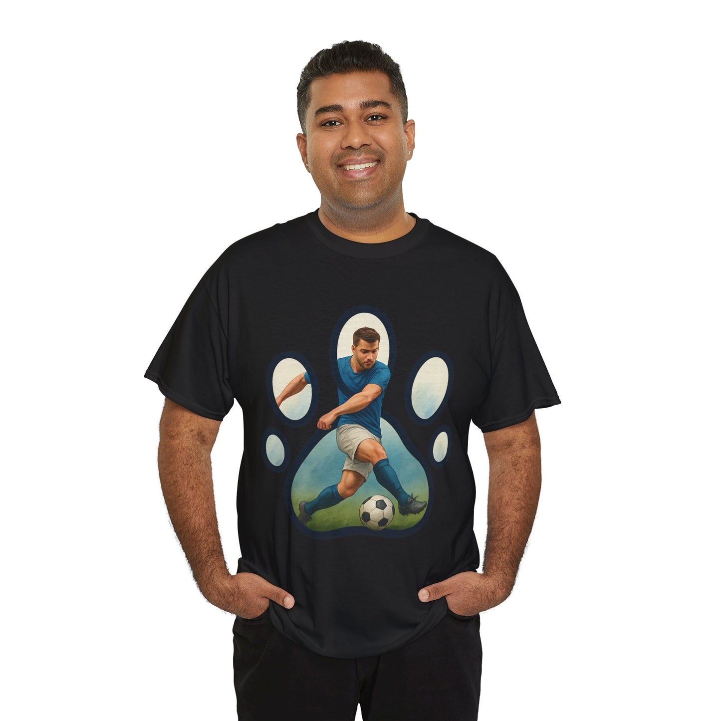 Soccer Paw Print Tee | Pet Lover Shirt, Animal Paw T-Shirt, Sports Gift, Unisex Apparel, Dog Lover Clothing