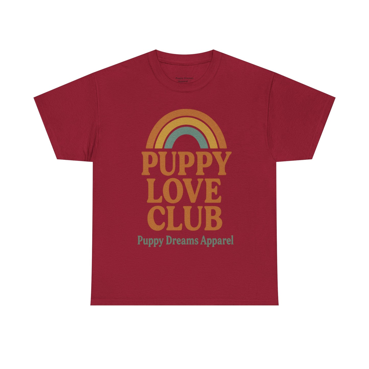 Puppy Love Club Unisex Heavy Cotton Tee, Dog Lover Shirt, Pet Owner Gift, Cute Graphic Tee, Animal Enthusiast Apparel, Casual Everyday Wear