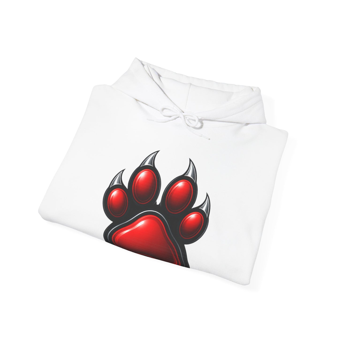 Red Paw Print Hoodie - Cozy Unisex Sweatshirt for Animal Lovers, Pet Enthusiasts, Gift for Dog Owners, Unique Casual Wear, Wild Style