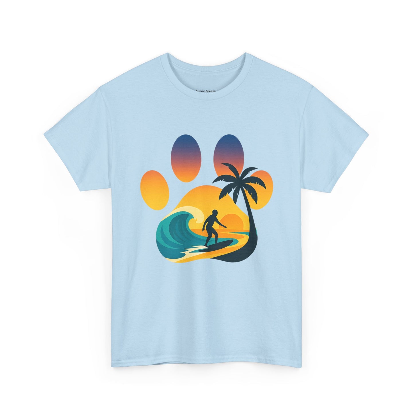 Surf Sunset Paw Print Tee