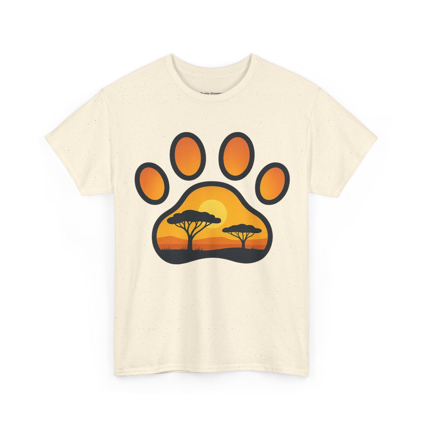 Sunset Paw Print Unisex Tee, Animal Lover Shirt, Nature Graphic T-Shirt, Gift for Pet Owners, Outdoor Adventure Apparel