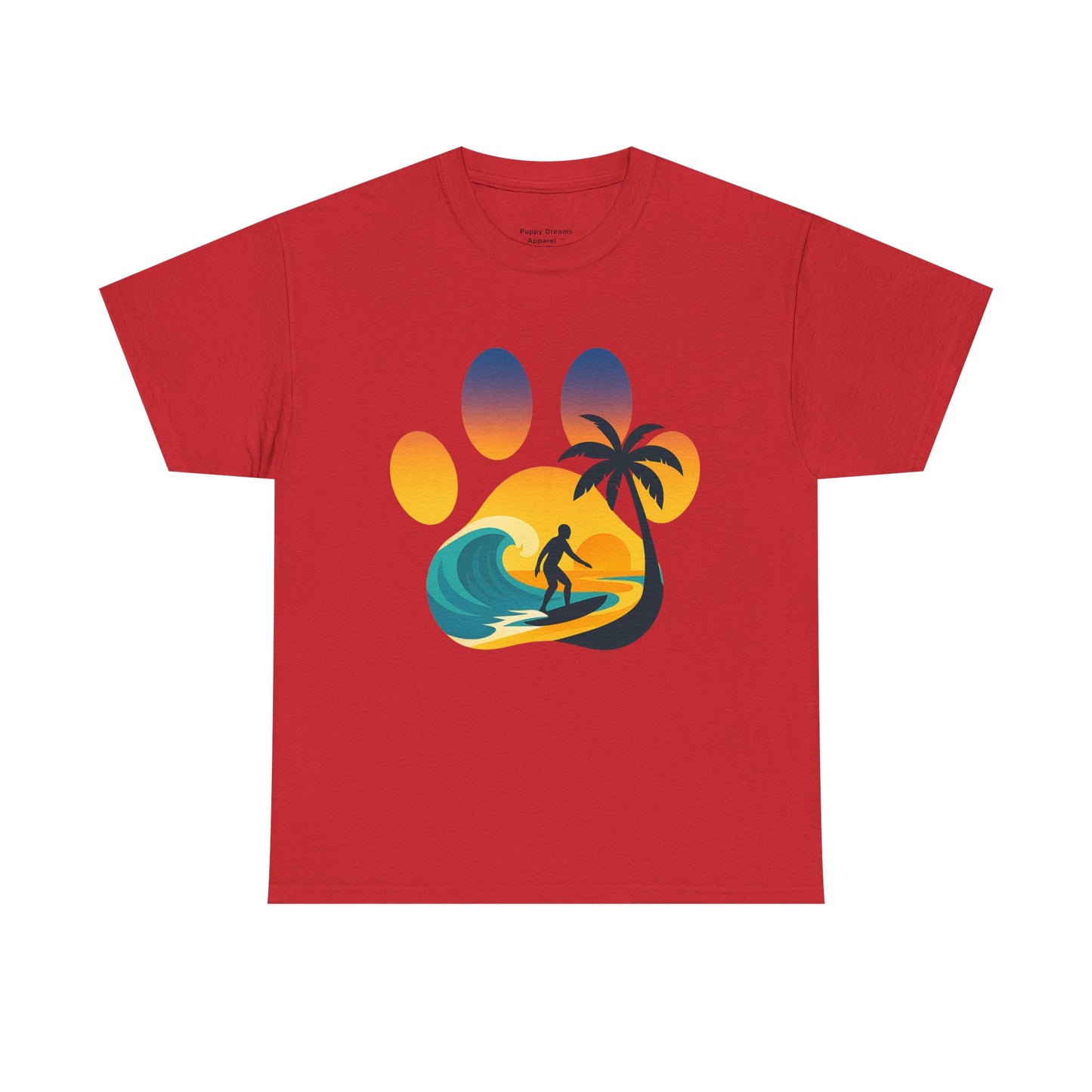 Surf Sunset Paw Print Tee