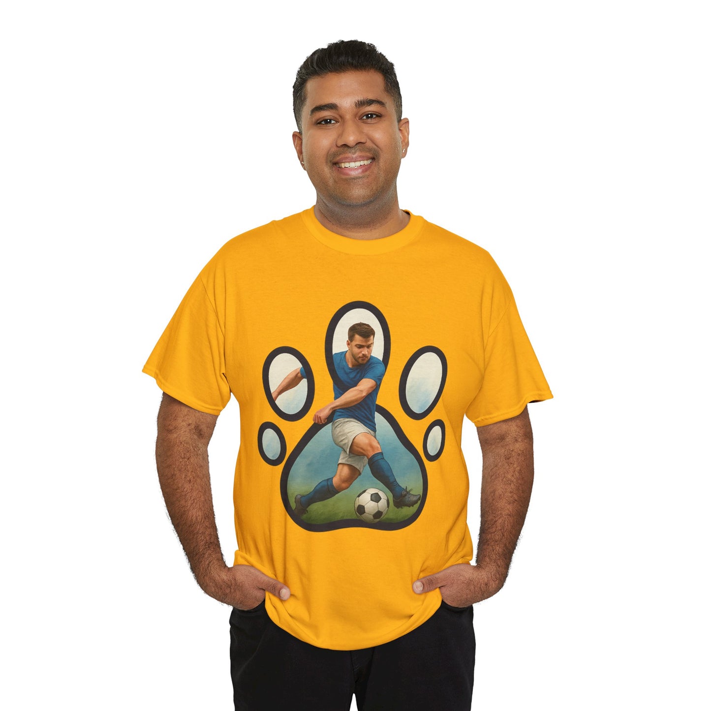 Soccer Paw Print Tee | Pet Lover Shirt, Animal Paw T-Shirt, Sports Gift, Unisex Apparel, Dog Lover Clothing