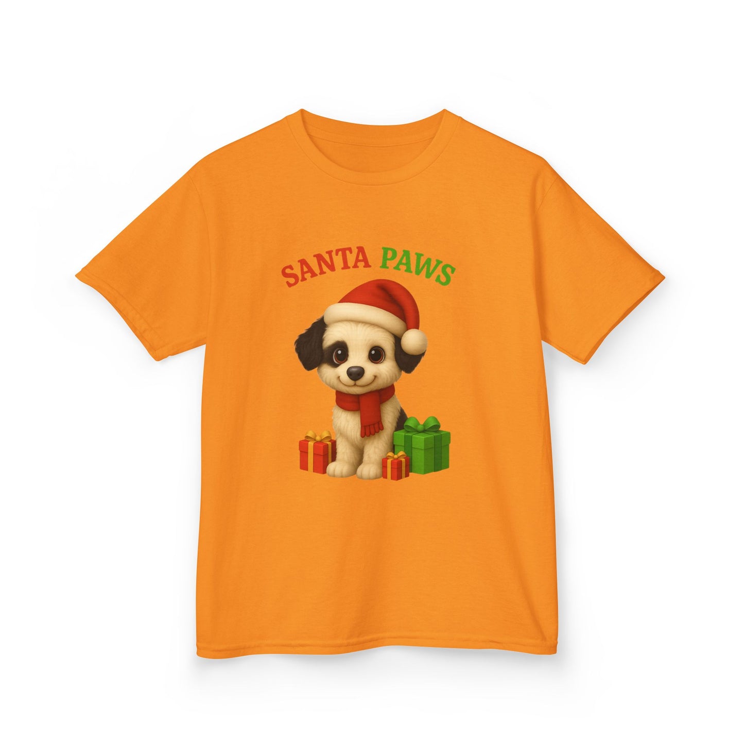 Kids Santa Paws Tee, Adorable Holiday Dog T-Shirt, Christmas Gift for Boys and Girls, Cute Pup Design, Holiday Apparel, Festive Kids Wear