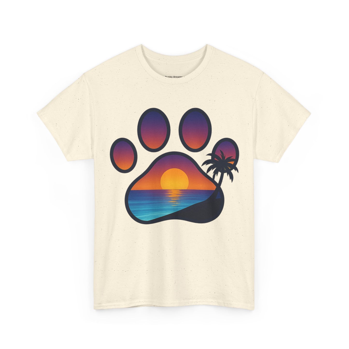 Sunset Beach Paw Print Tee | Pet Lovers Shirt, Gift for Dog Owners, Casual Wear, Summer Vibes, Animal Lover Apparel