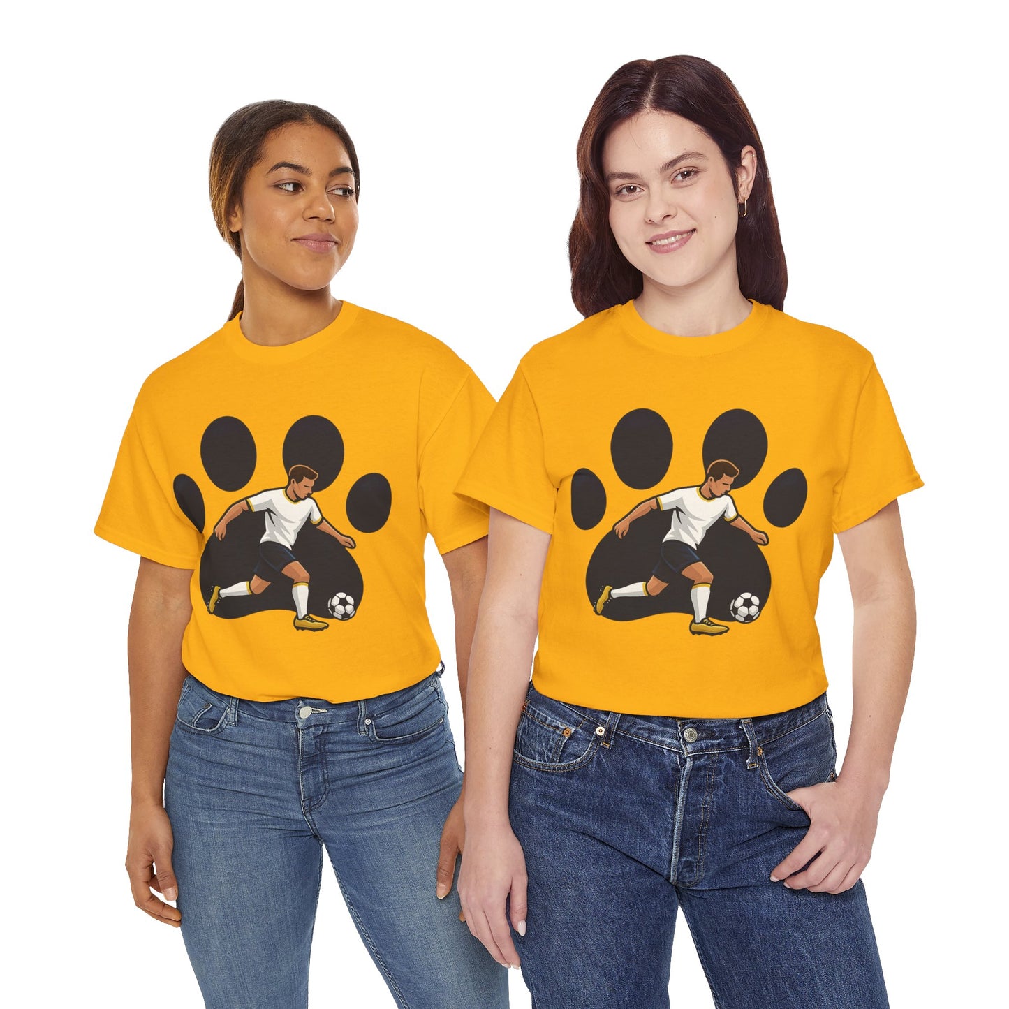 Soccer Paw Print Tee - Perfect for Soccer Lovers, Pet Owners, Sports Events, Birthdays, and Casual Wear