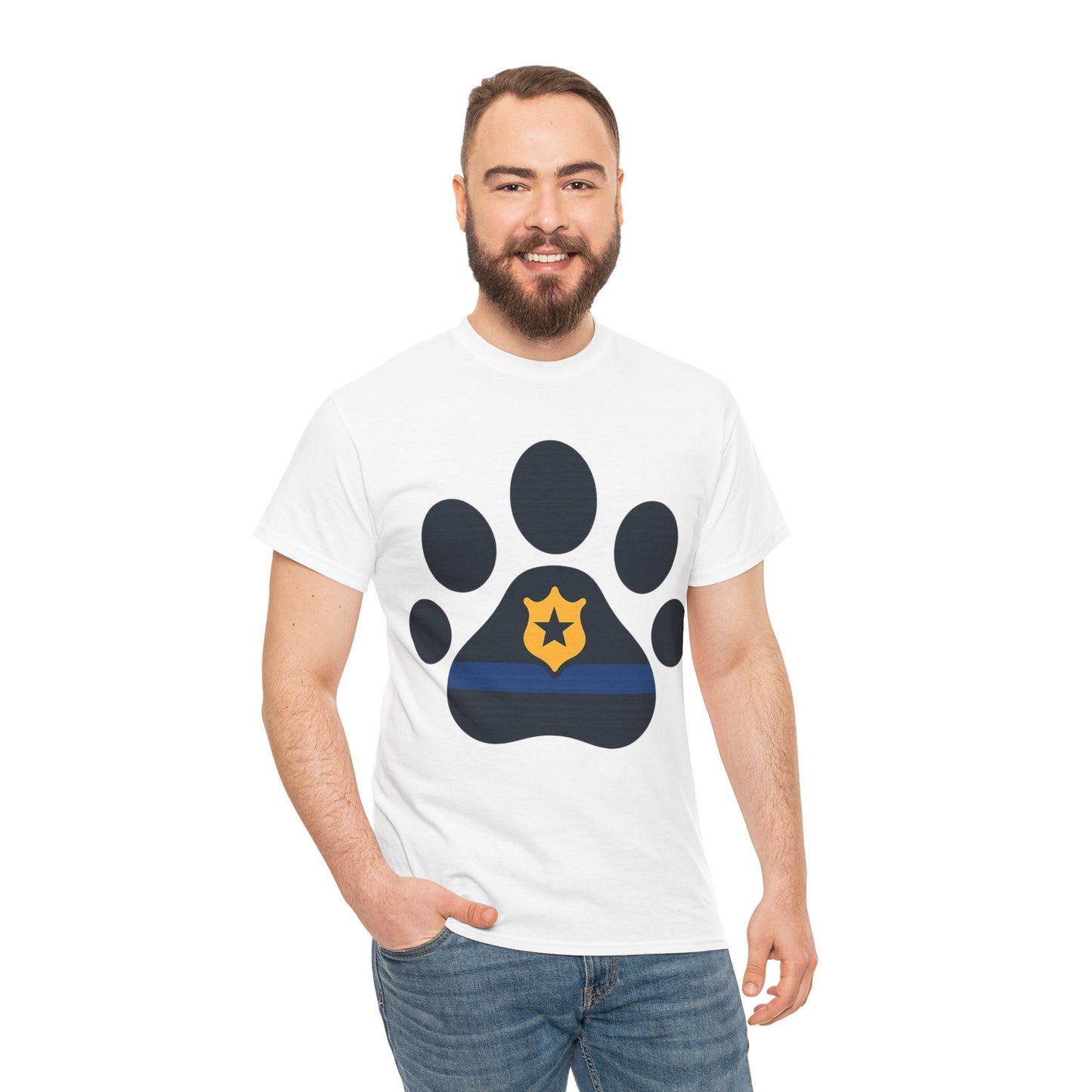 Paw Print Graphic Tee - Unisex Heavy Cotton Tee for Pet Lovers, Gifts for Dog Owners, Casual Wear, Animal Rescue Support, Animal Lover [...]