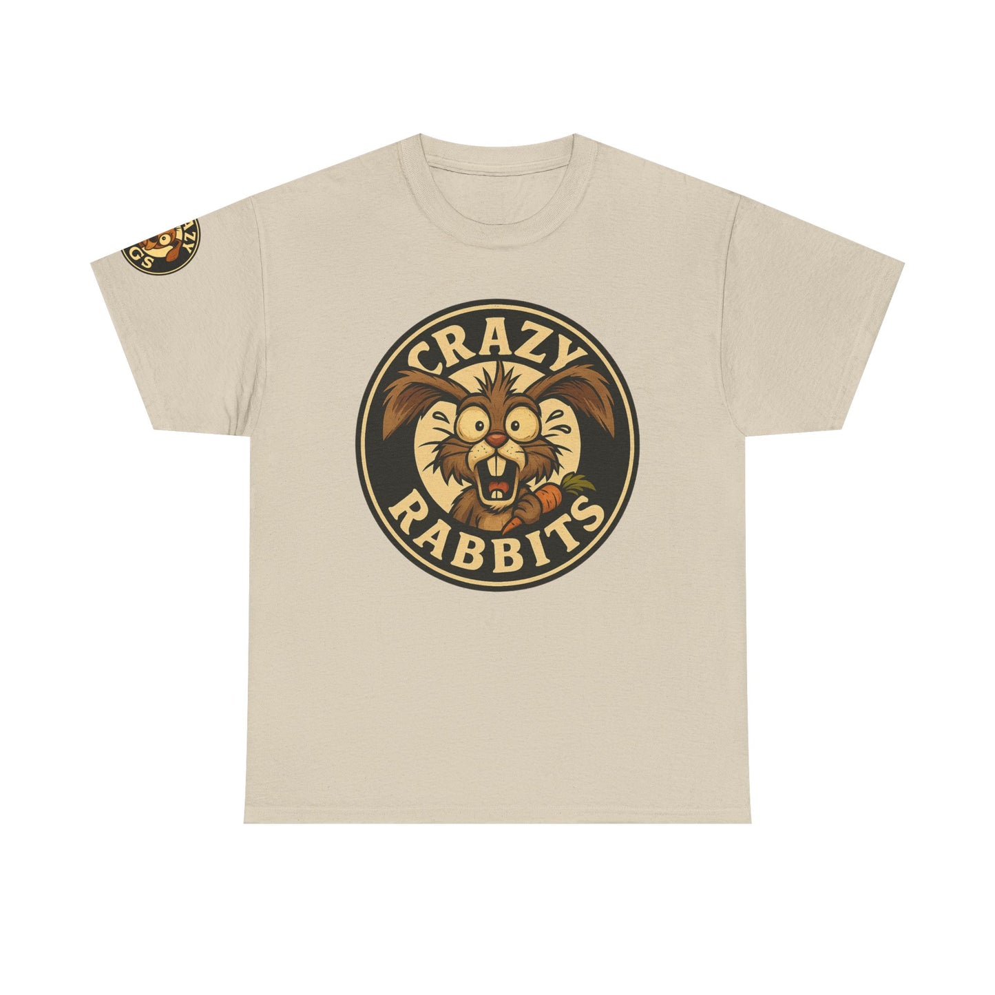 Crazy Rabbits Graphic Tee — Retro Mascot Rabbit Shirt