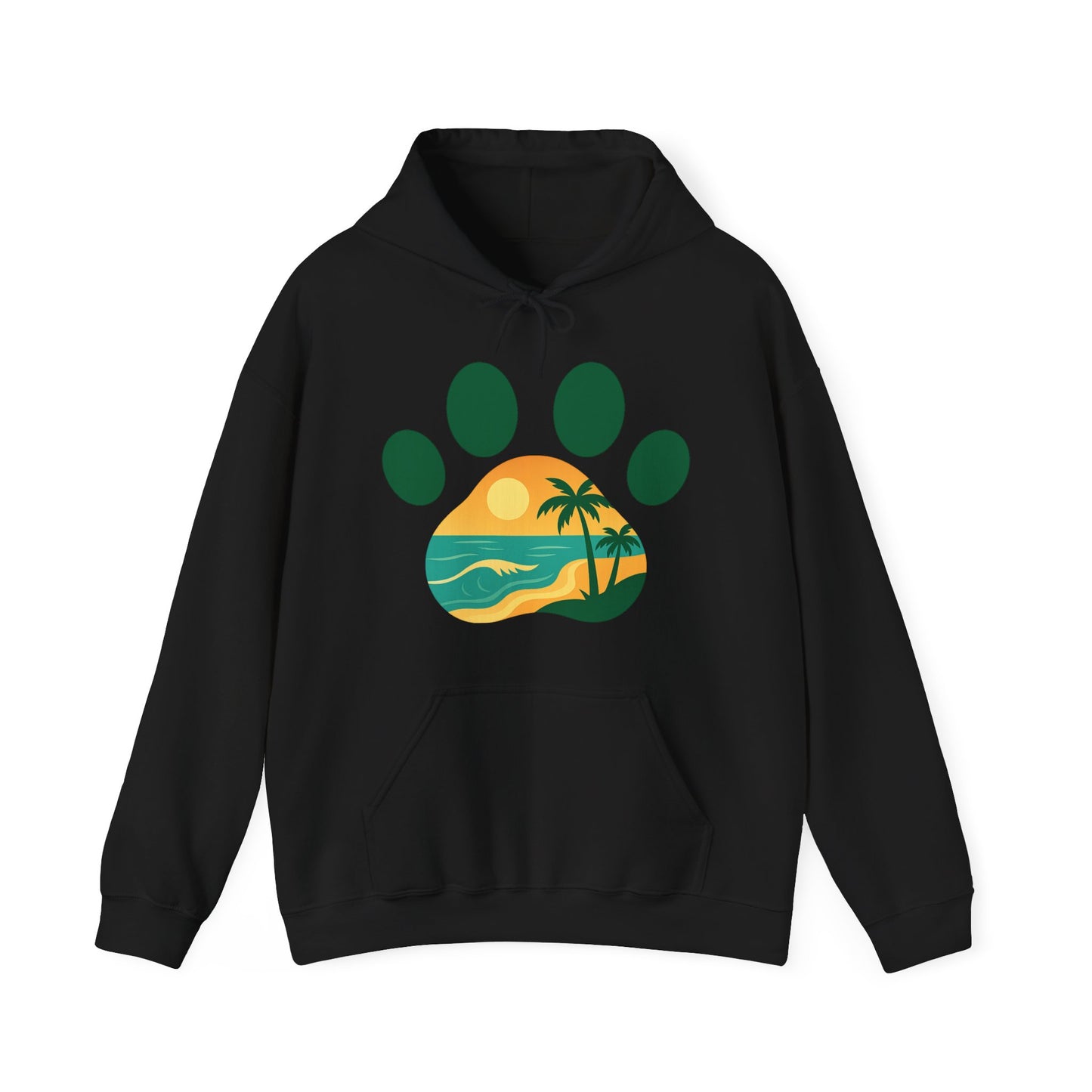 Cozy Beach Vibes Sweatshirt - Unisex Heavy Blend Hoodie for Pet Lovers, Sunset Design, Perfect Gift for Animal Lovers, Casual Comfort, [...]