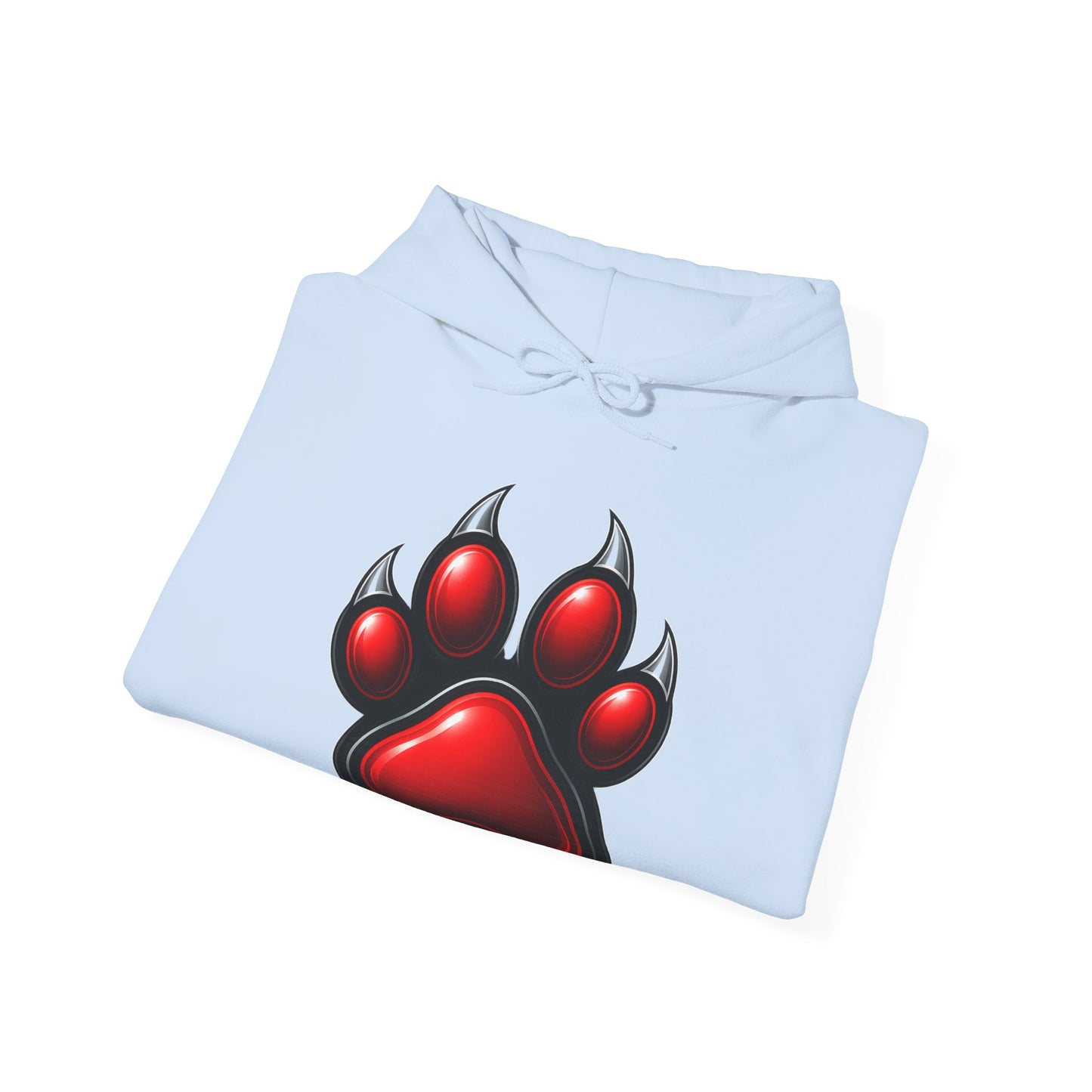 Red Paw Print Hoodie - Cozy Unisex Sweatshirt for Animal Lovers, Pet Enthusiasts, Gift for Dog Owners, Unique Casual Wear, Wild Style