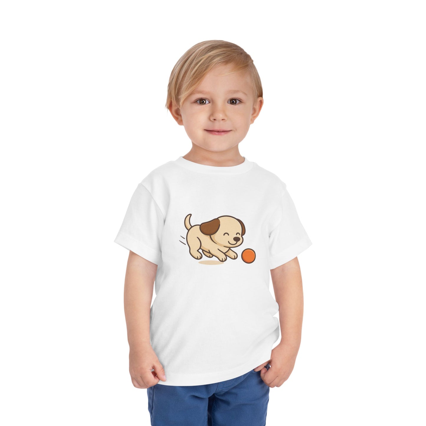 Cute Puppy Toddler Tee, Kids T-Shirt, Summer Play Shirt, Dog Lover Gift, Birthday Outfit