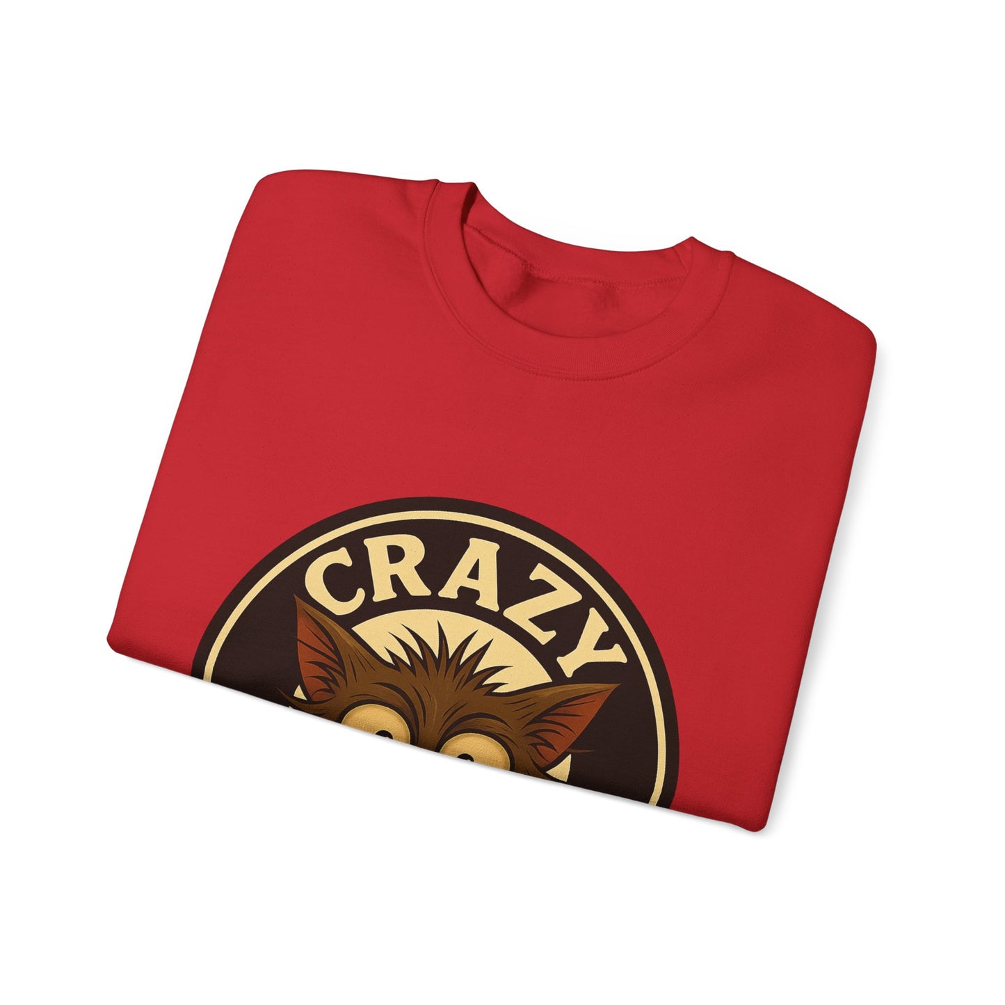 Crazy Cats Crewneck Sweatshirt — Vintage Cat Graphic Pullover