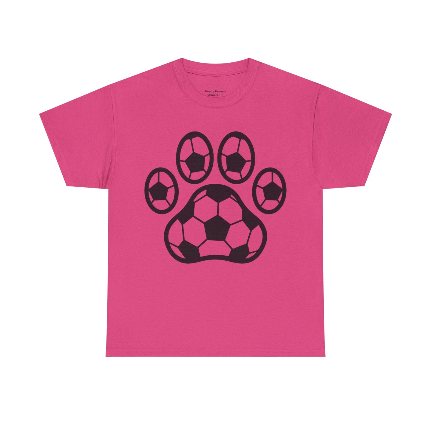 Soccer Paw Print T-Shirt - Pet Lover Gift, Unisex Tee, Football Shirt, Animal Lover Apparel, Sports Fan Gift