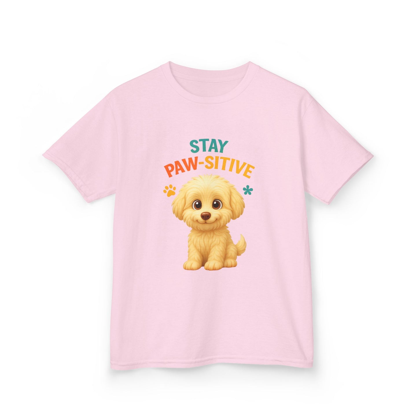 Kids Paw-sitive Tee, Cute Dog T-Shirt, Fun Gift for Animal Lovers, Birthday Apparel, Pet-Themed Kids Clothing