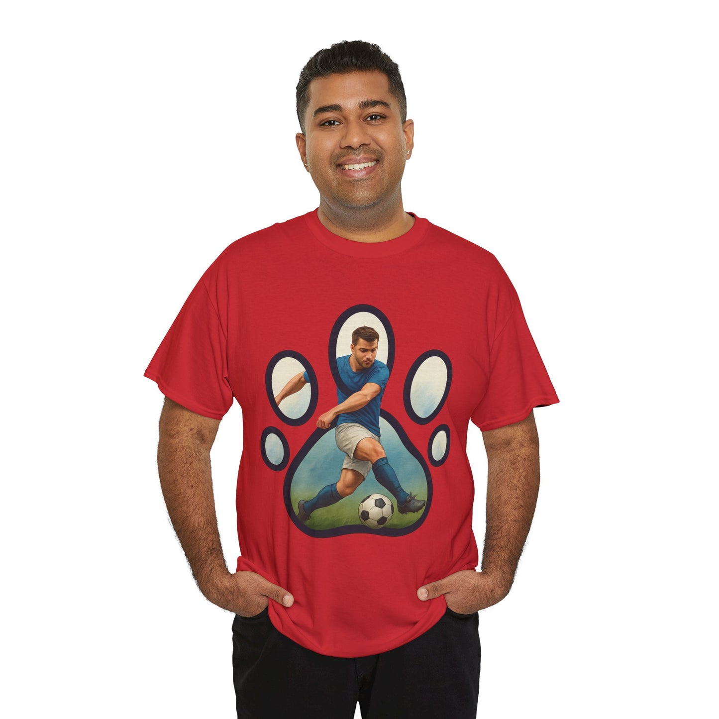 Soccer Paw Print Tee | Pet Lover Shirt, Animal Paw T-Shirt, Sports Gift, Unisex Apparel, Dog Lover Clothing
