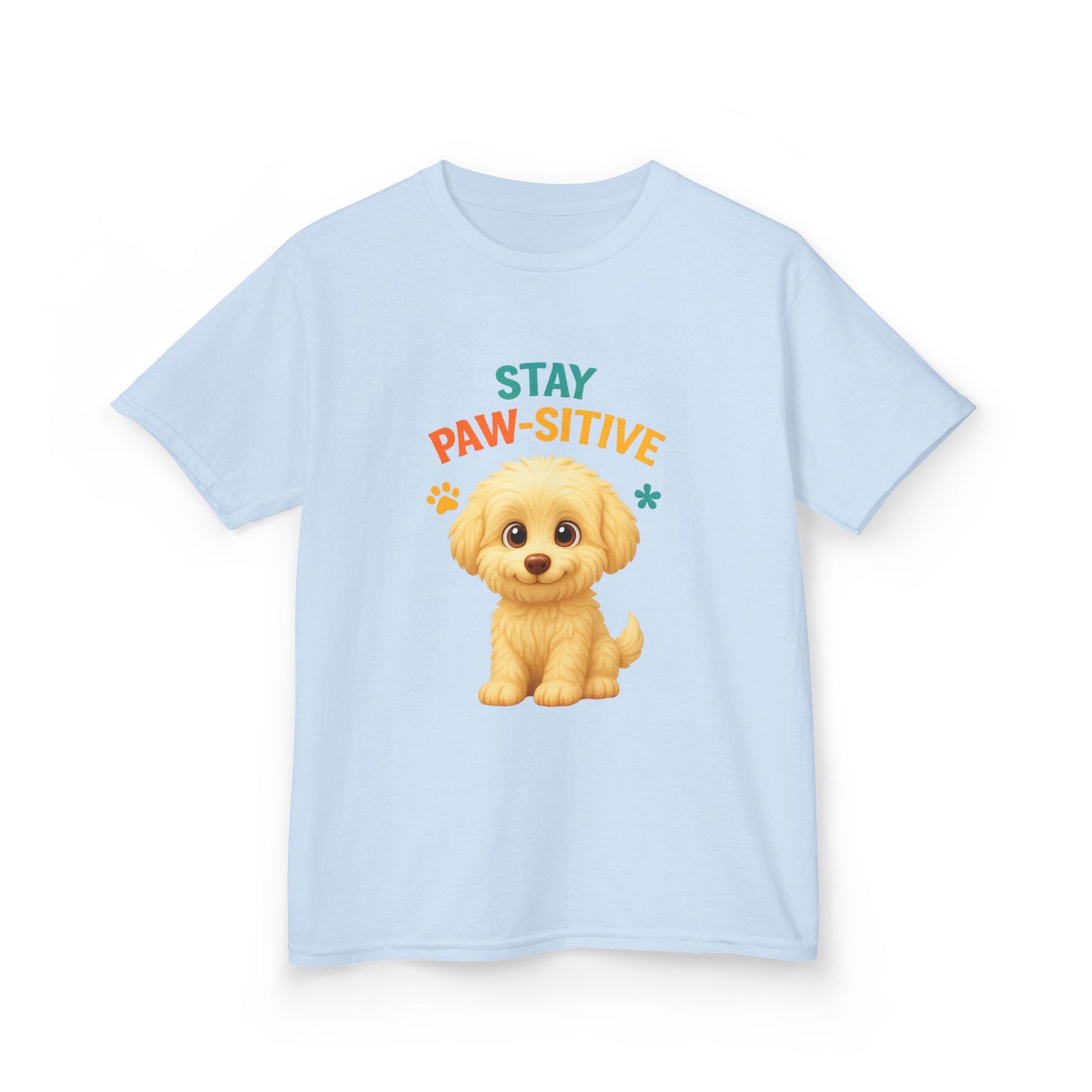 Kids Paw-sitive Tee, Cute Dog T-Shirt, Fun Gift for Animal Lovers, Birthday Apparel, Pet-Themed Kids Clothing