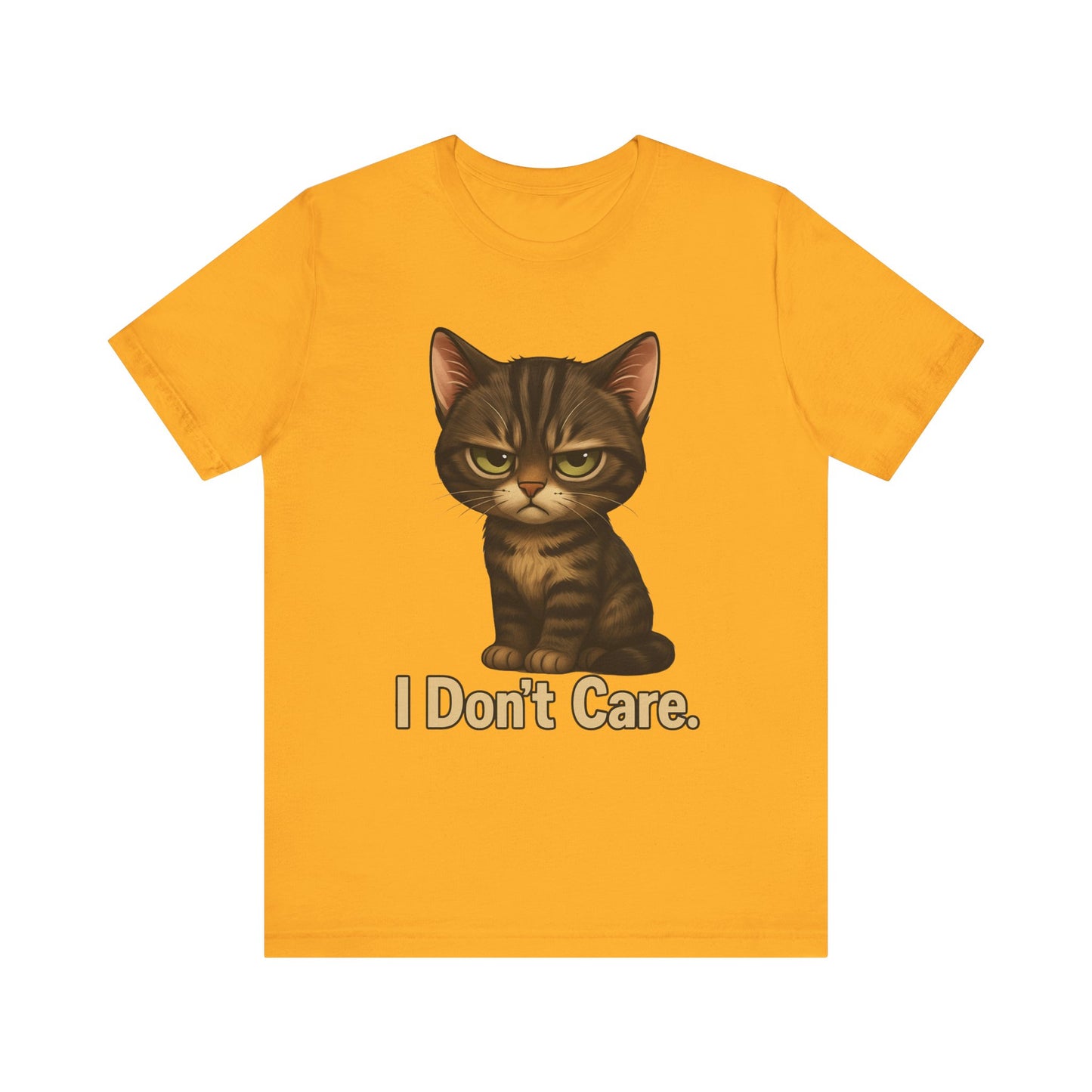 I Don’t Care Cat Tee — Cute Grumpy Cat Graphic T-Shirt