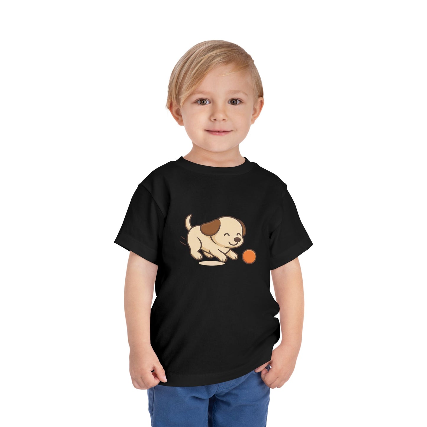 Cute Puppy Toddler Tee, Kids T-Shirt, Summer Play Shirt, Dog Lover Gift, Birthday Outfit
