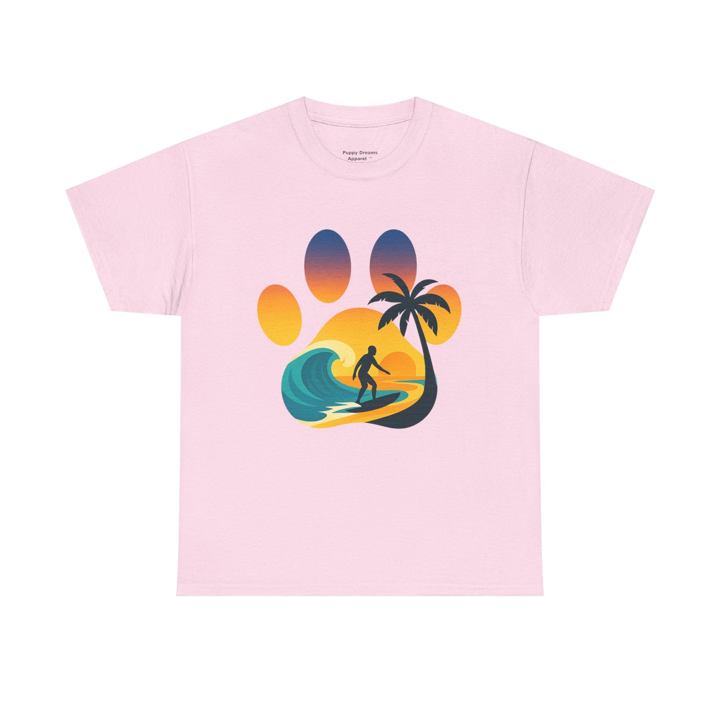 Surf Sunset Paw Print Tee