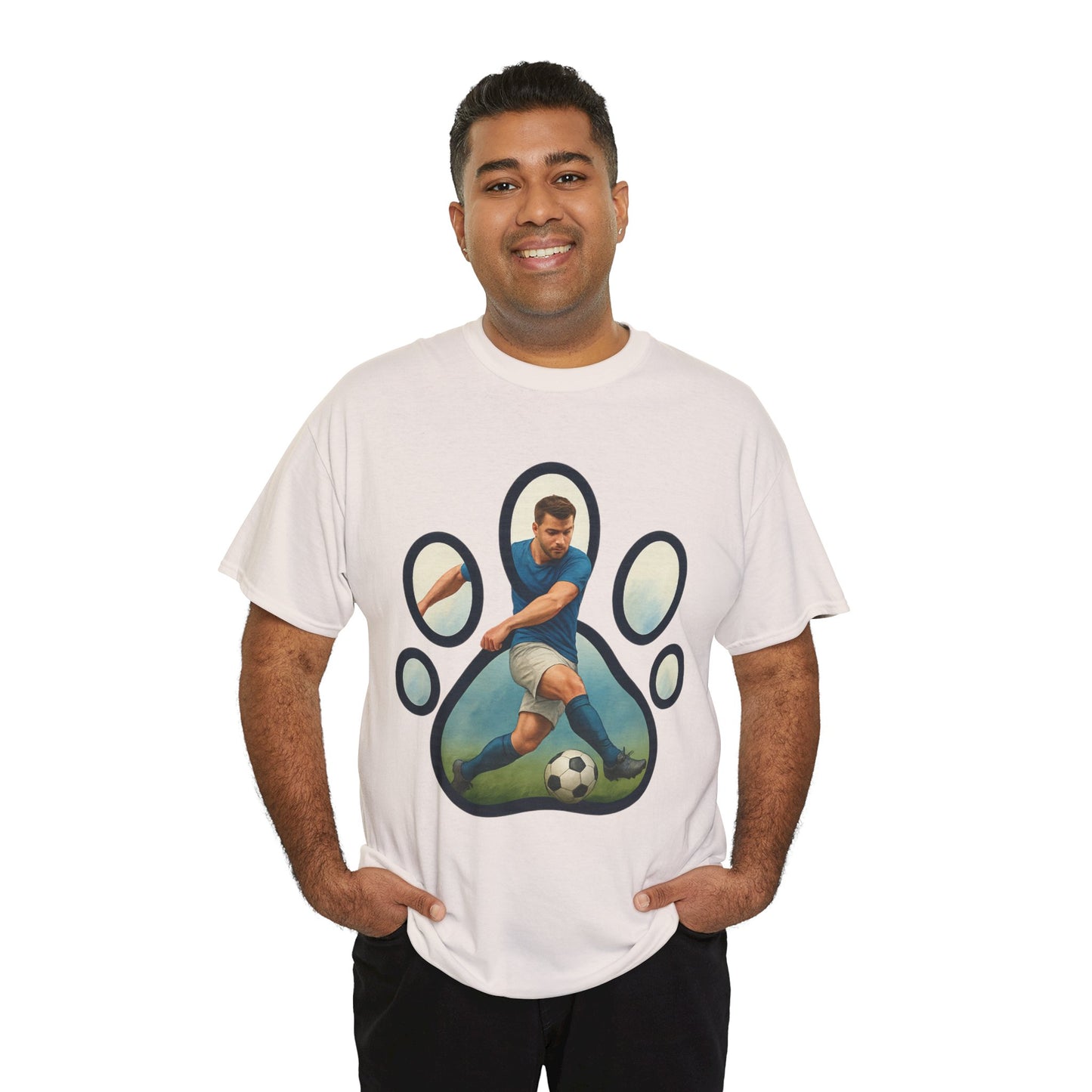 Soccer Paw Print Tee | Pet Lover Shirt, Animal Paw T-Shirt, Sports Gift, Unisex Apparel, Dog Lover Clothing