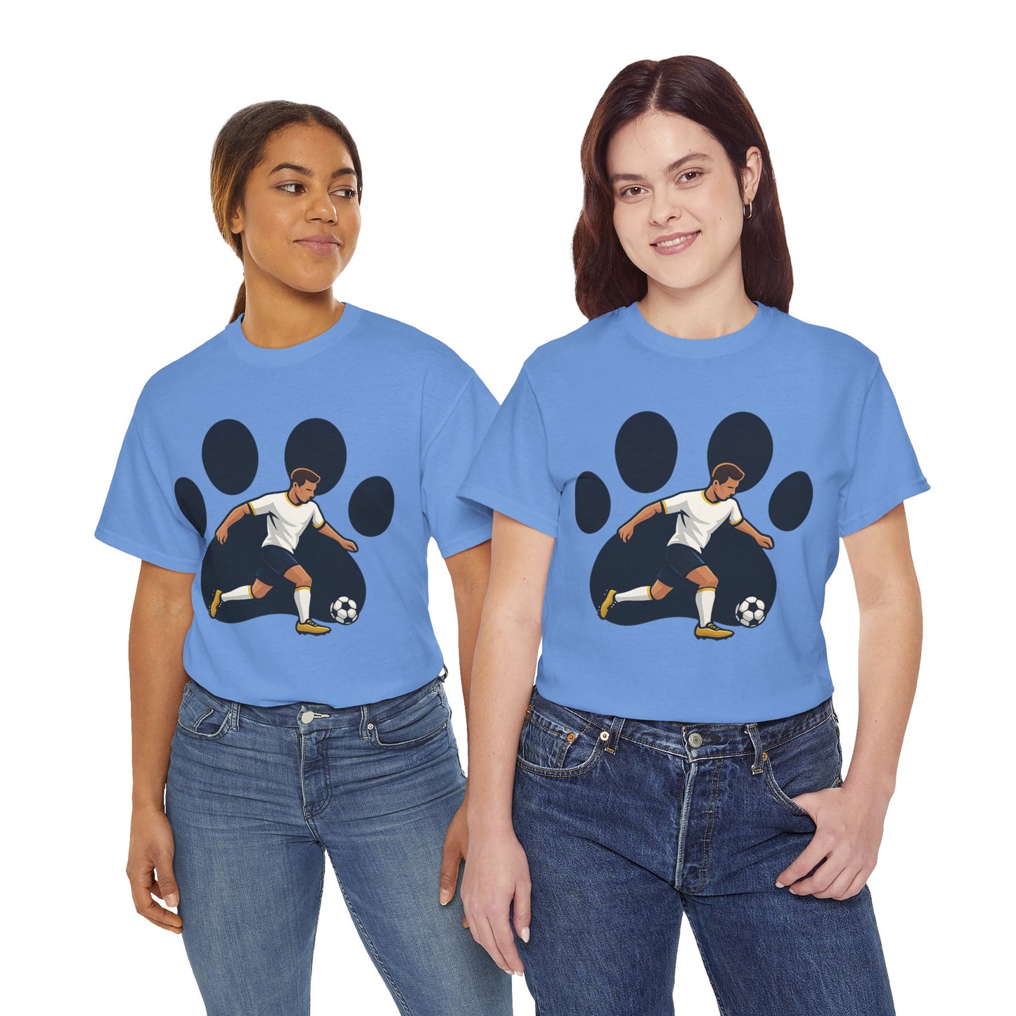 Soccer Paw Print Tee - Perfect for Soccer Lovers, Pet Owners, Sports Events, Birthdays, and Casual Wear